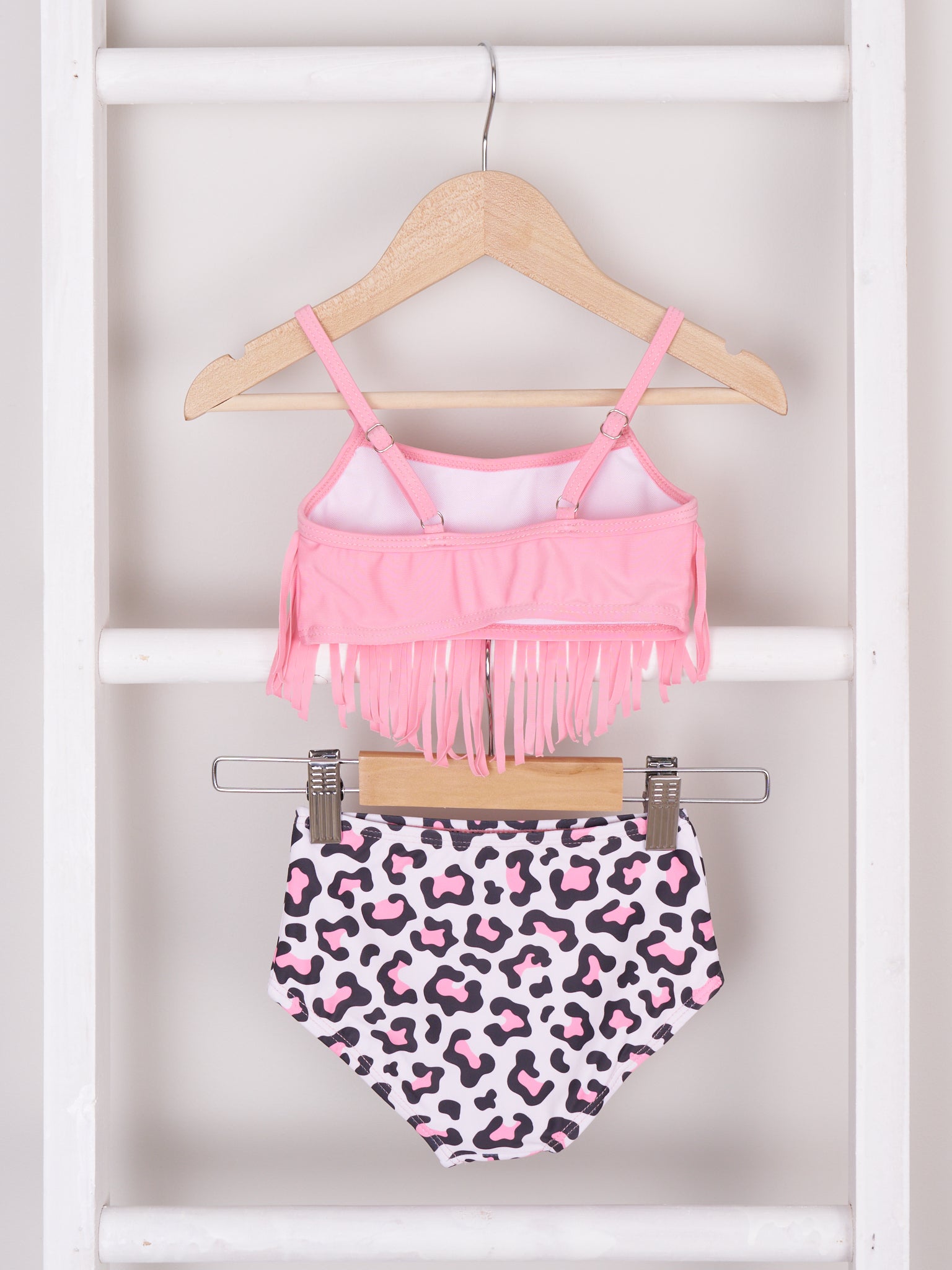 Mom & Me Leopard Fringe Swimsuit - Marie Nicole Clothing