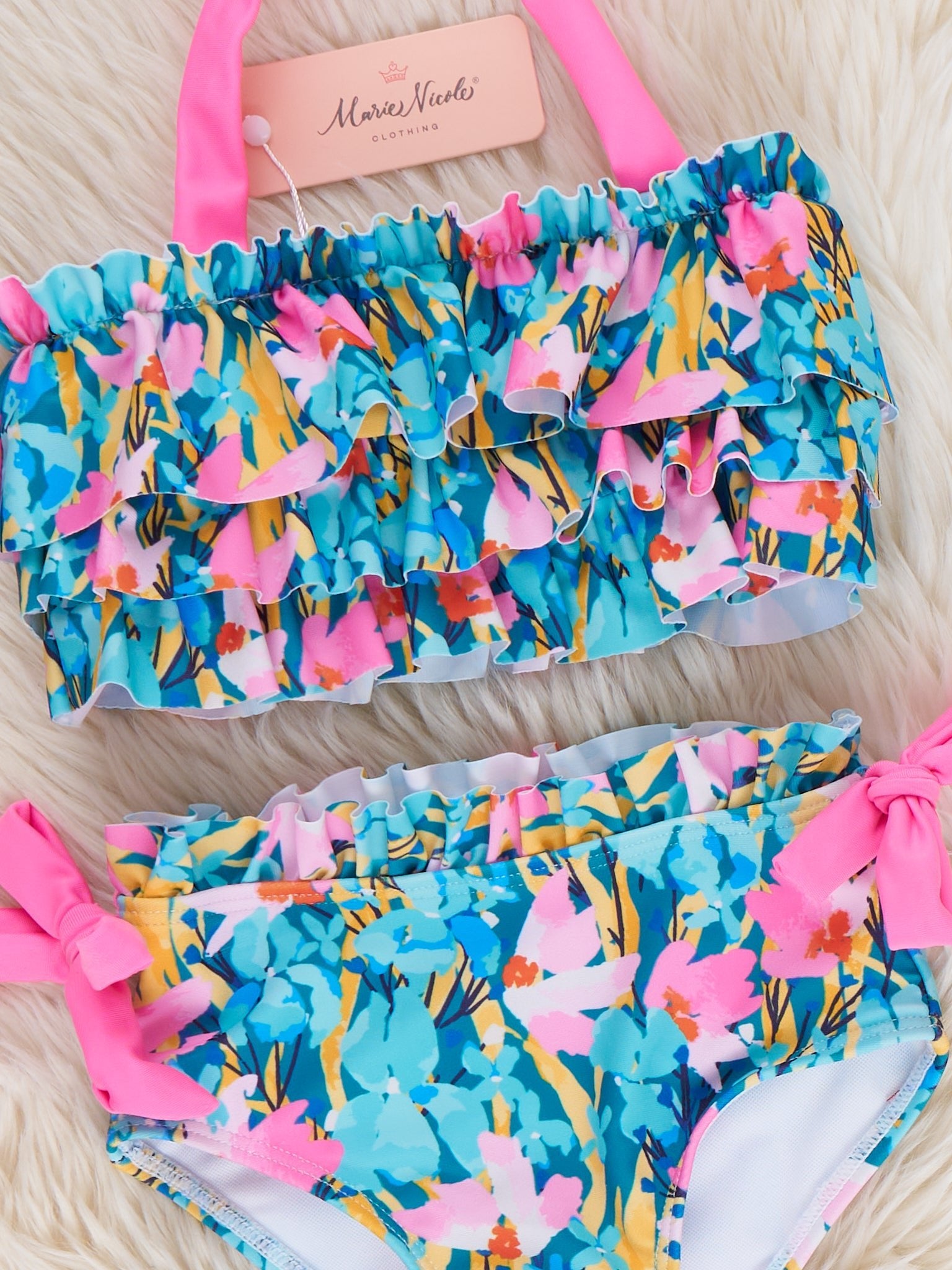 Island Flora Ruffle Swimsuit - Marie Nicole Clothing