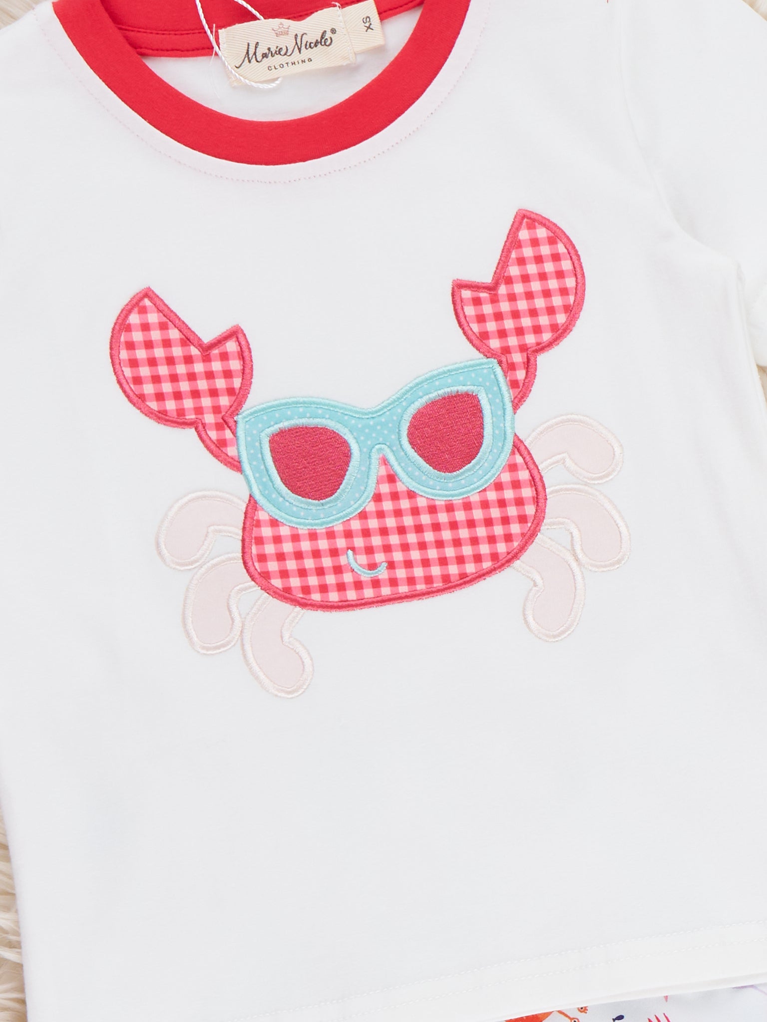 Crab Vacation Embroidered Outfit - Marie Nicole Clothing