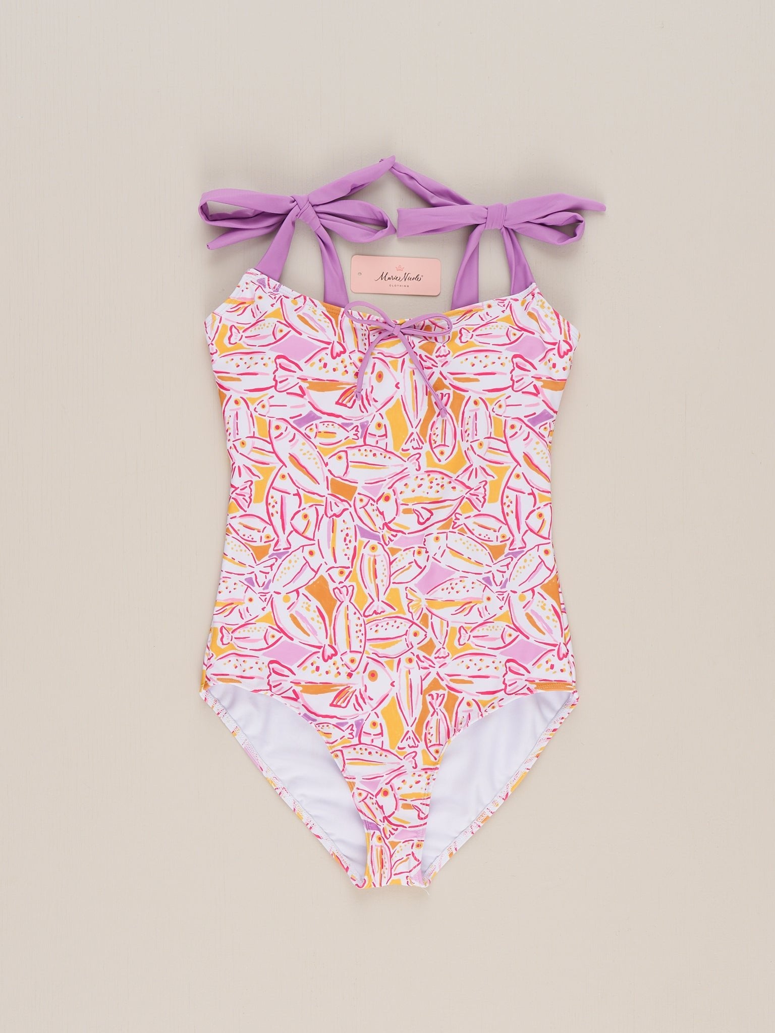 Mom & Me Splish Splash Fish Ruffle Swimsuit - Marie Nicole Clothing