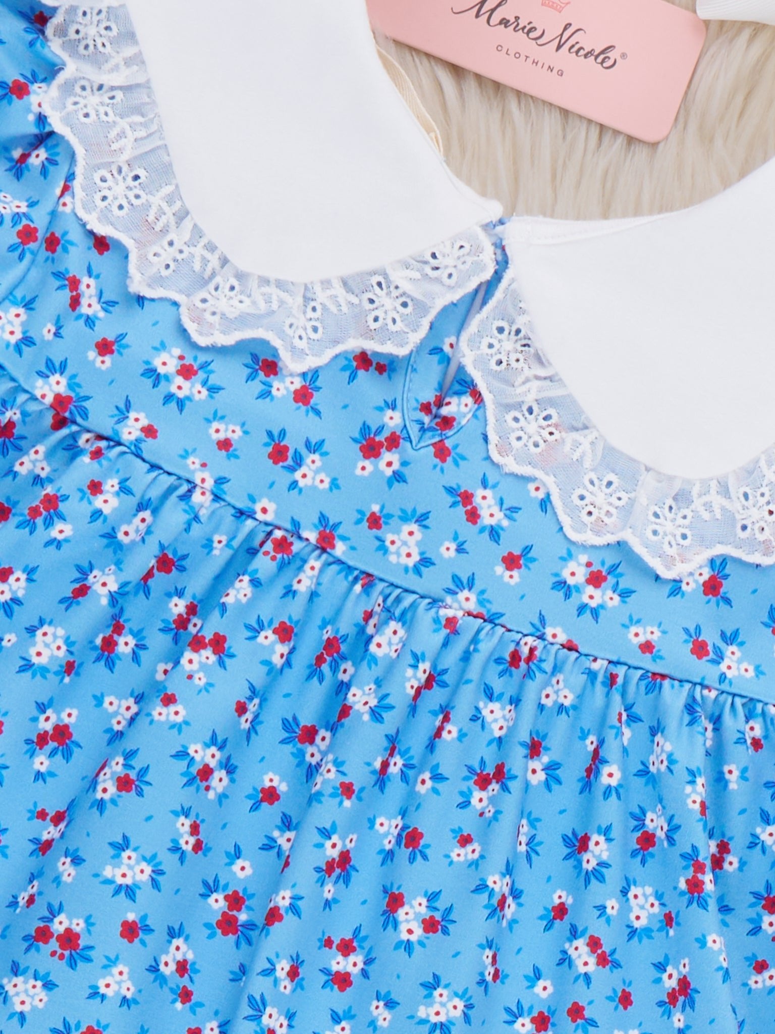 American Dreamer Embroidered Lace Ruffle Outfit - Marie Nicole Clothing