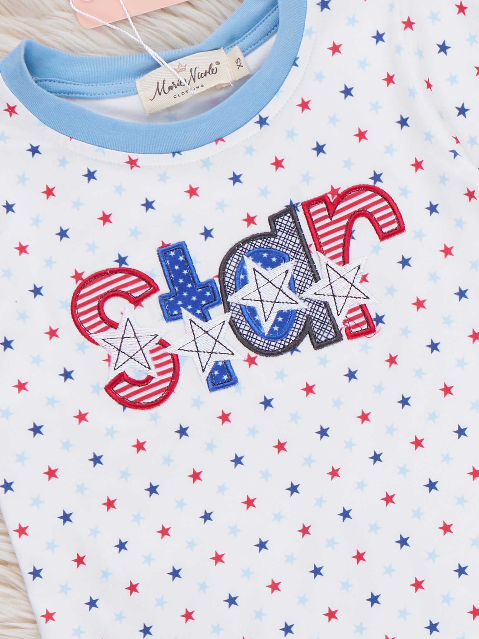 Stars of Freedom Embroidered Outfit - Marie Nicole Clothing