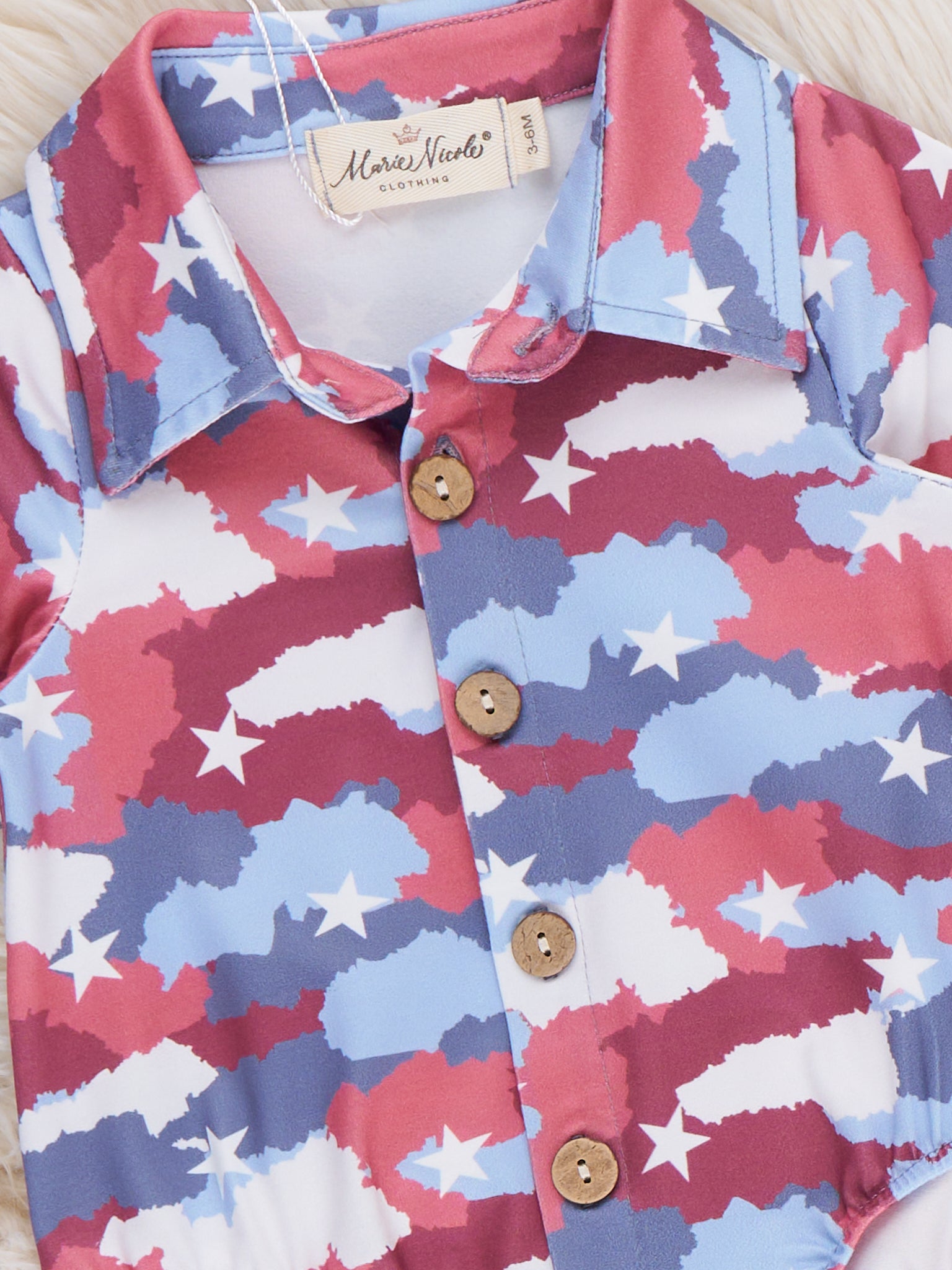 Stars & Camouflage Onesie - Marie Nicole Clothing