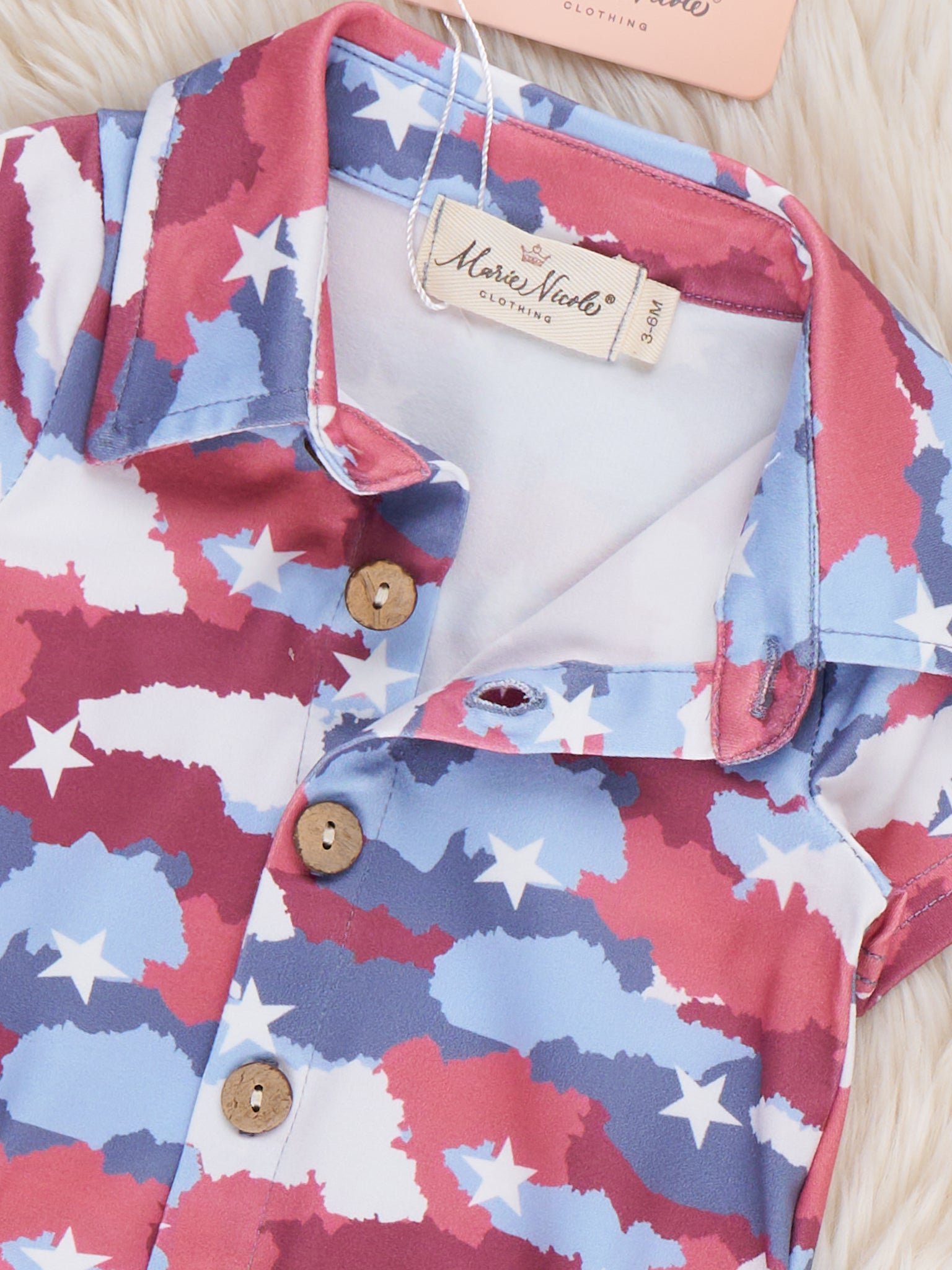 Stars & Camouflage Onesie - Marie Nicole Clothing