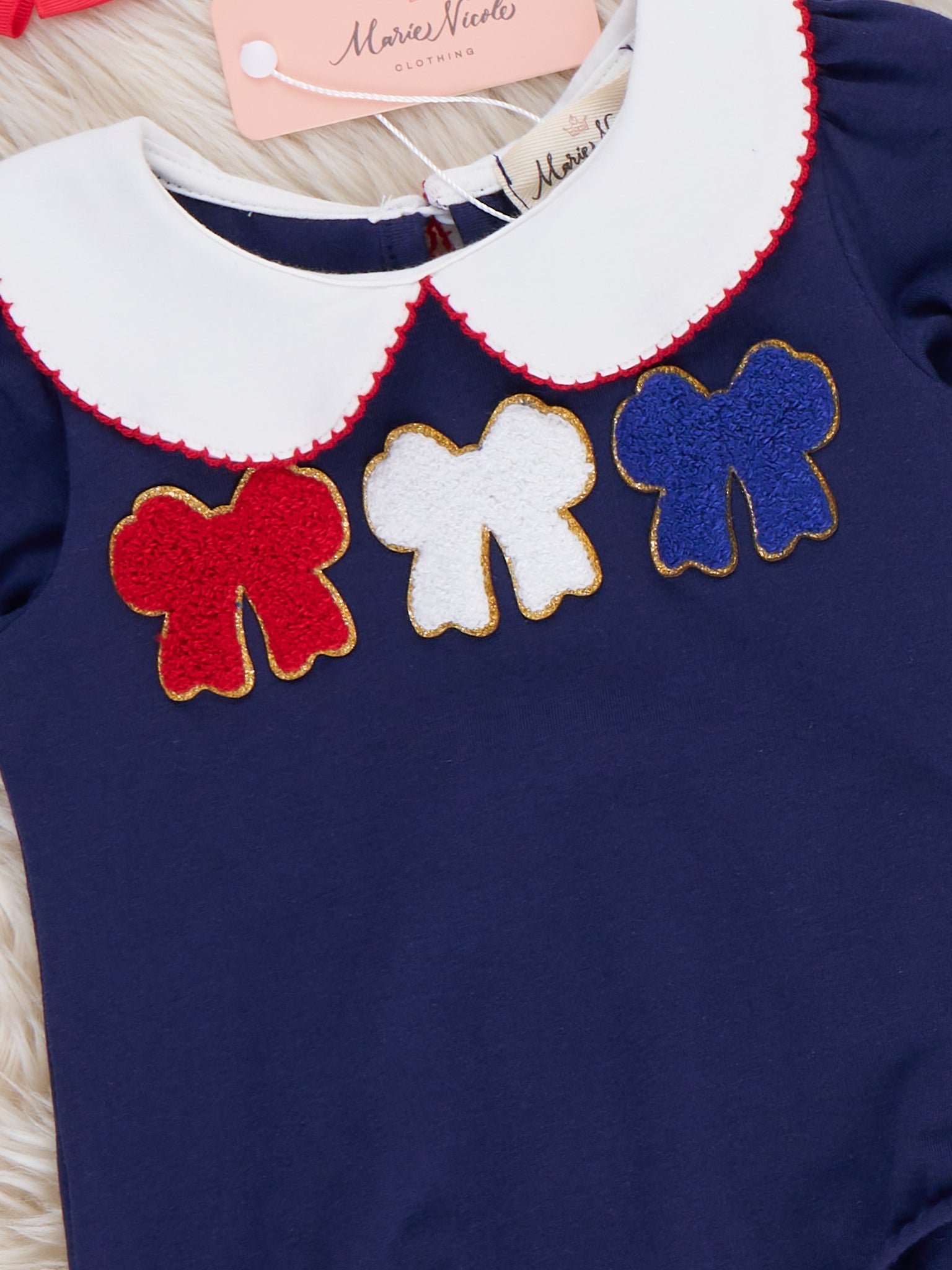 Bow - tiful Freedom Cotton Romper - Marie Nicole Clothing