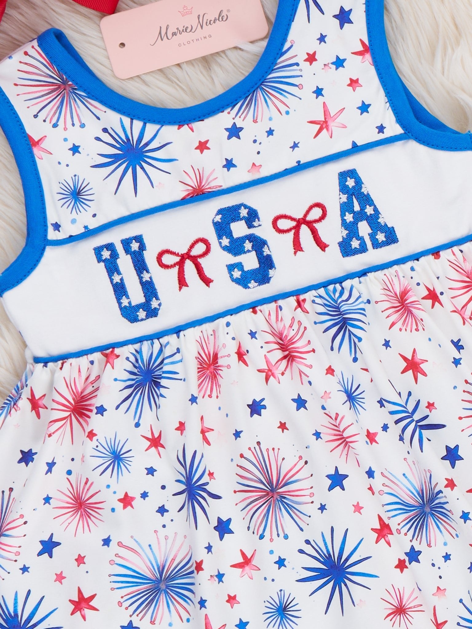 Fireworks & Freedom Embroidered Outfit - Marie Nicole Clothing