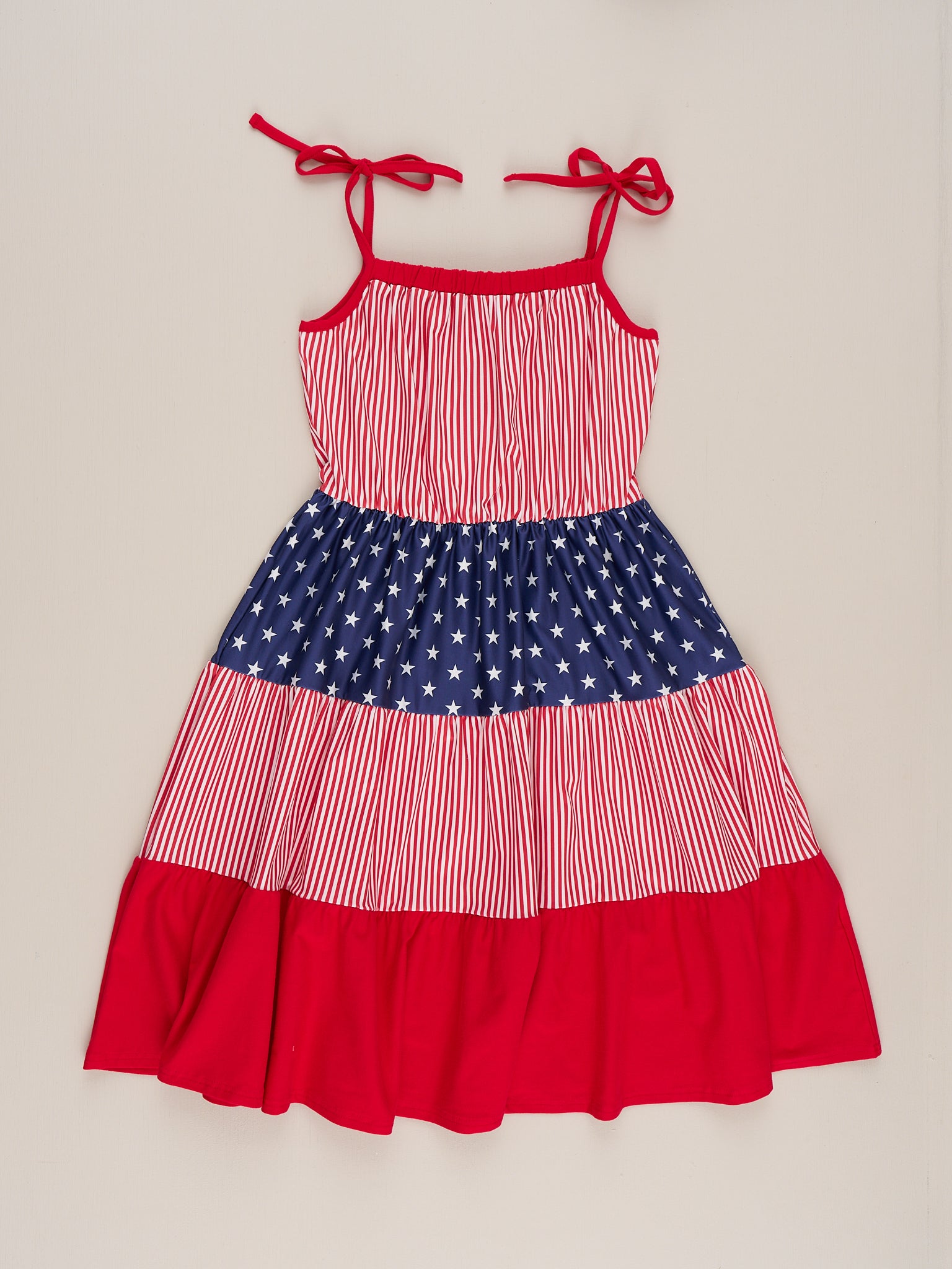 Mom & Me Stars And Stripes Ruffle Dress - Marie Nicole Clothing