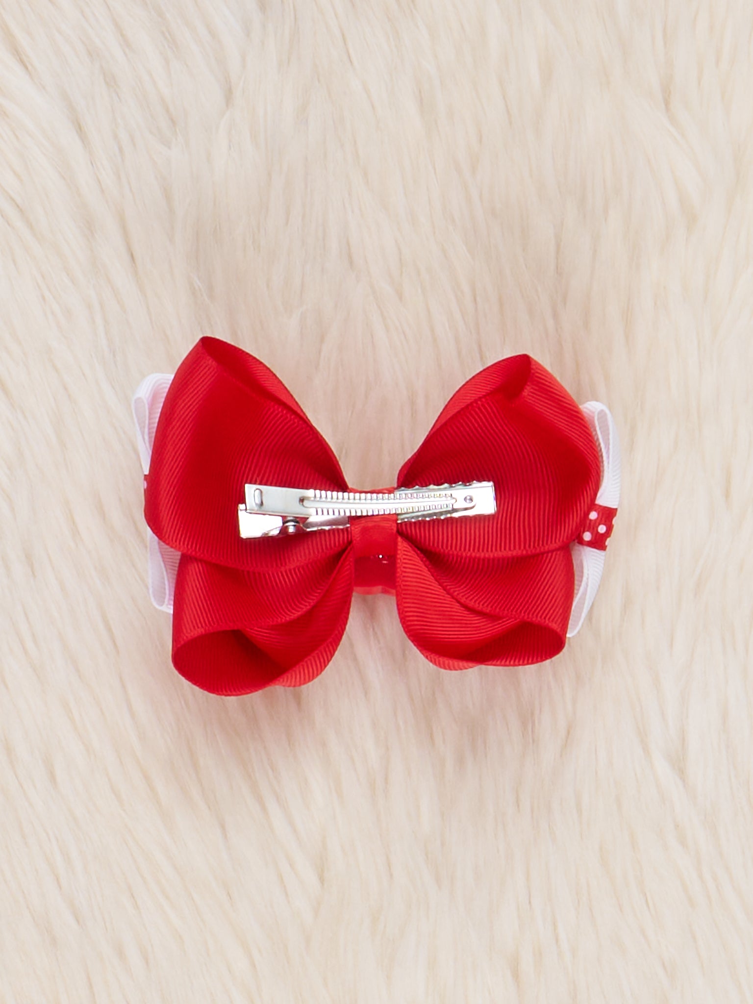 Apple Charm Ribbon Bow - Marie Nicole Clothing