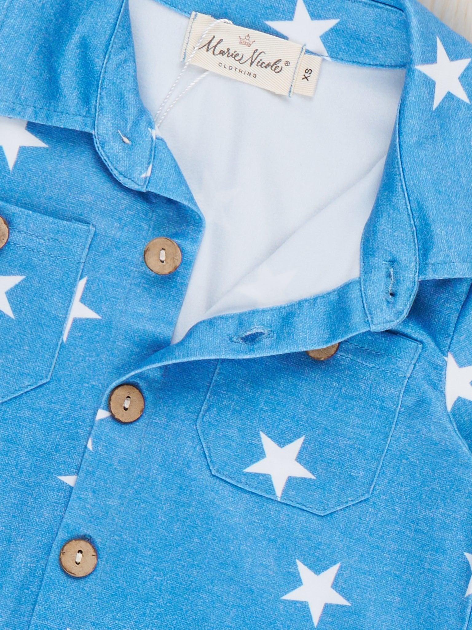 Patriotic Stars Button - Up Shirt - Marie Nicole Clothing