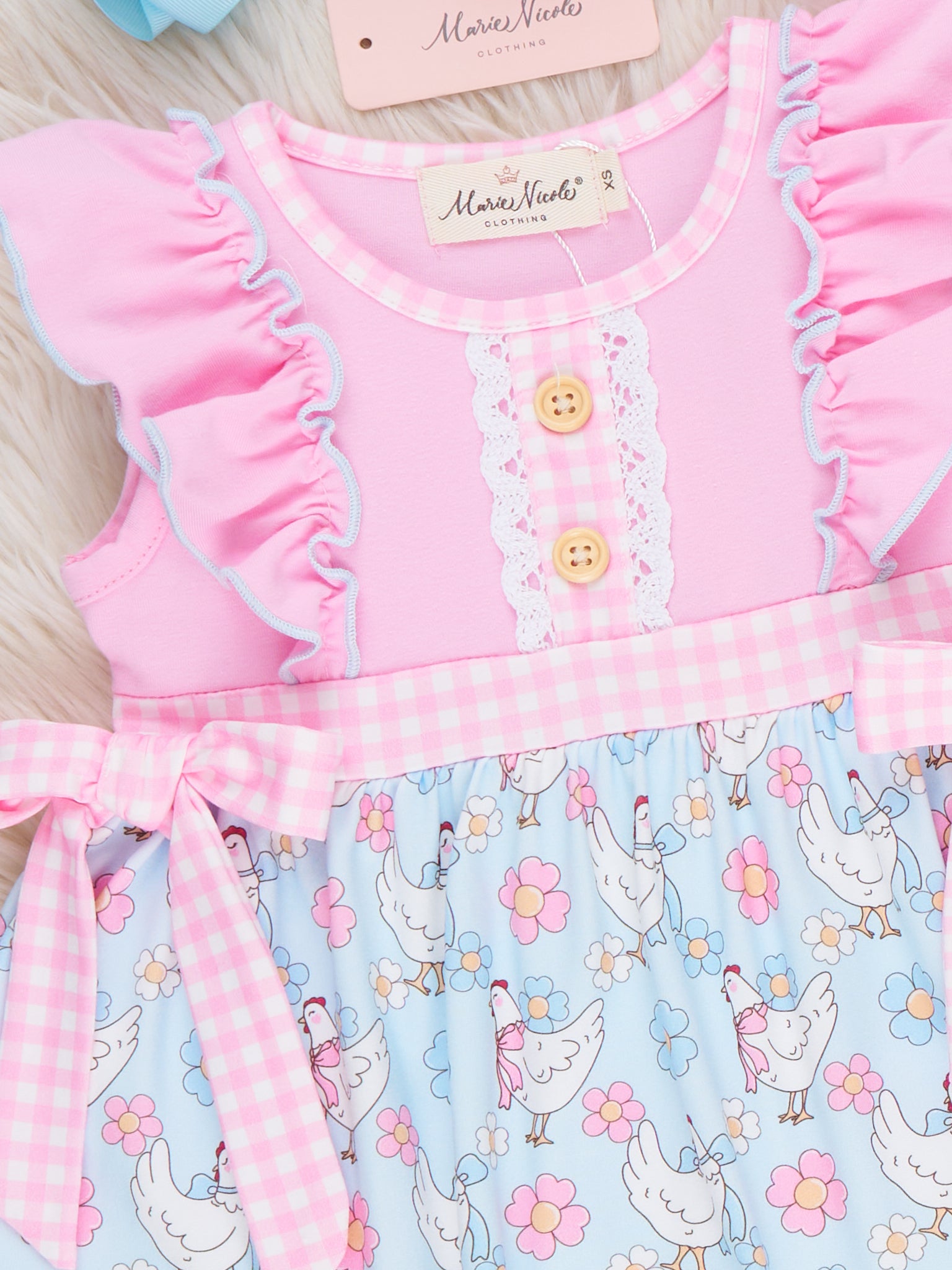 Happy Chickens Ruffle Outfit - Marie Nicole Clothing