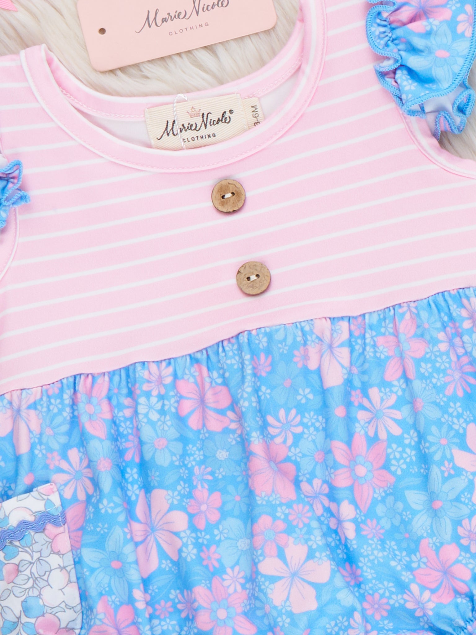 Garden Blooms Ruffle Bubble Romper - Marie Nicole Clothing