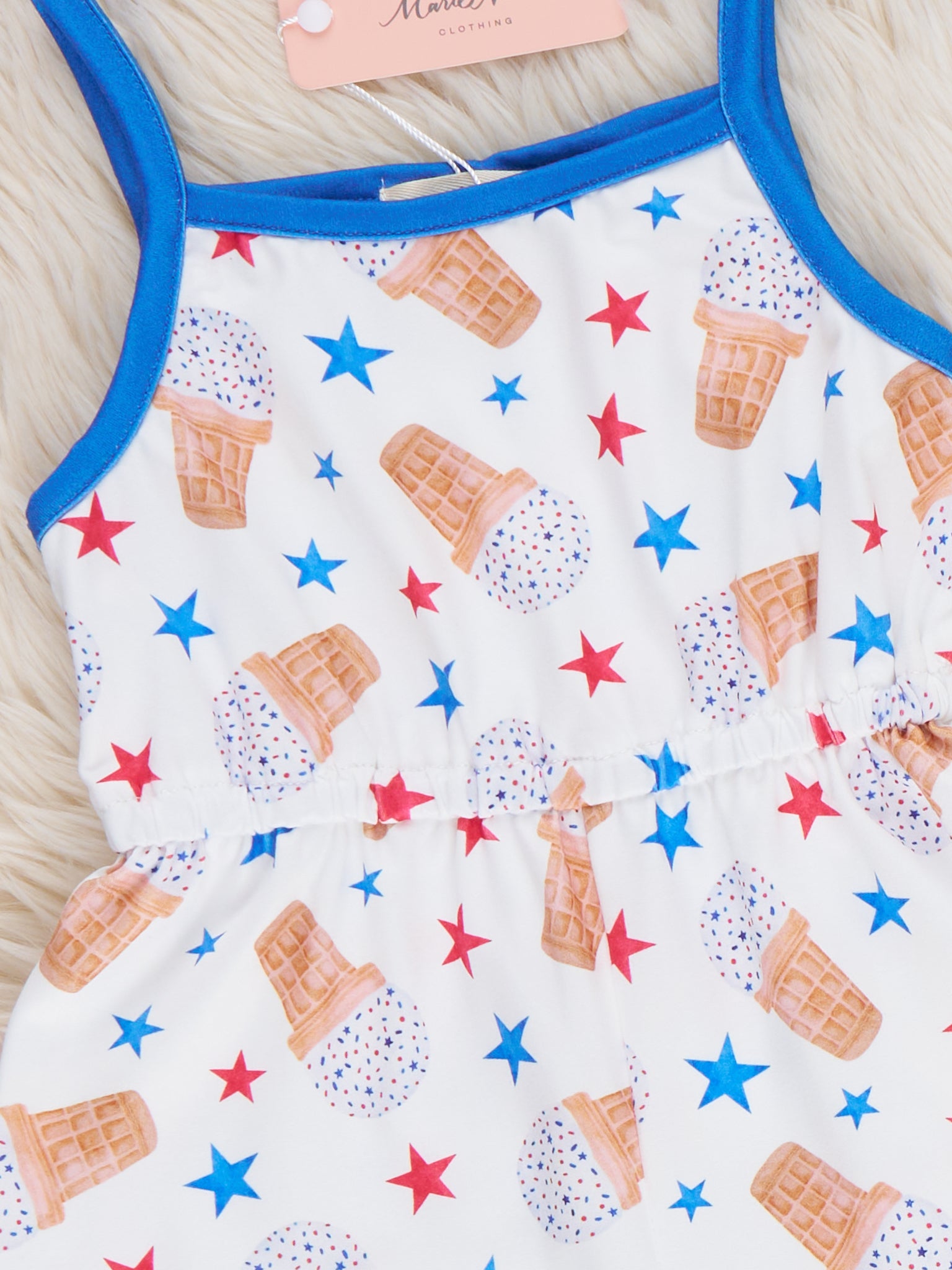 Starry Ice Cream Freedom Ruffle Jumpsuit - Marie Nicole Clothing