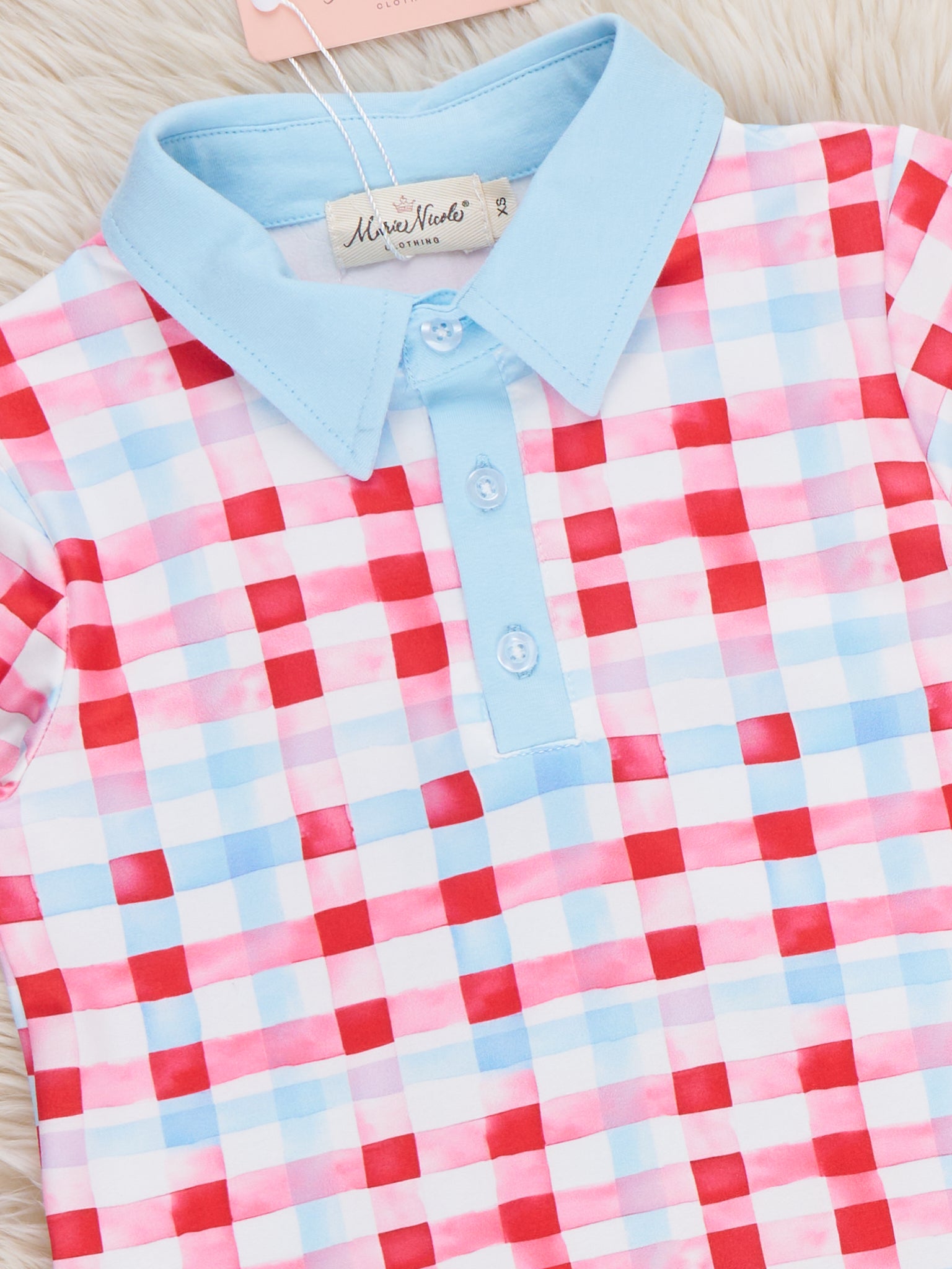 Freedom Plaid Collared Shirt - Marie Nicole Clothing
