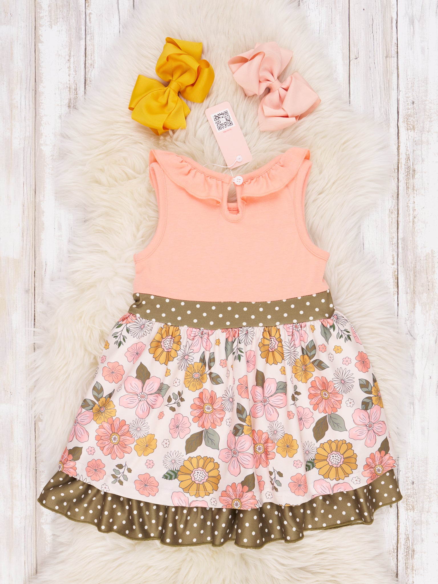 Marigold Memories Ruffle Pocket Dress - Marie Nicole Clothing