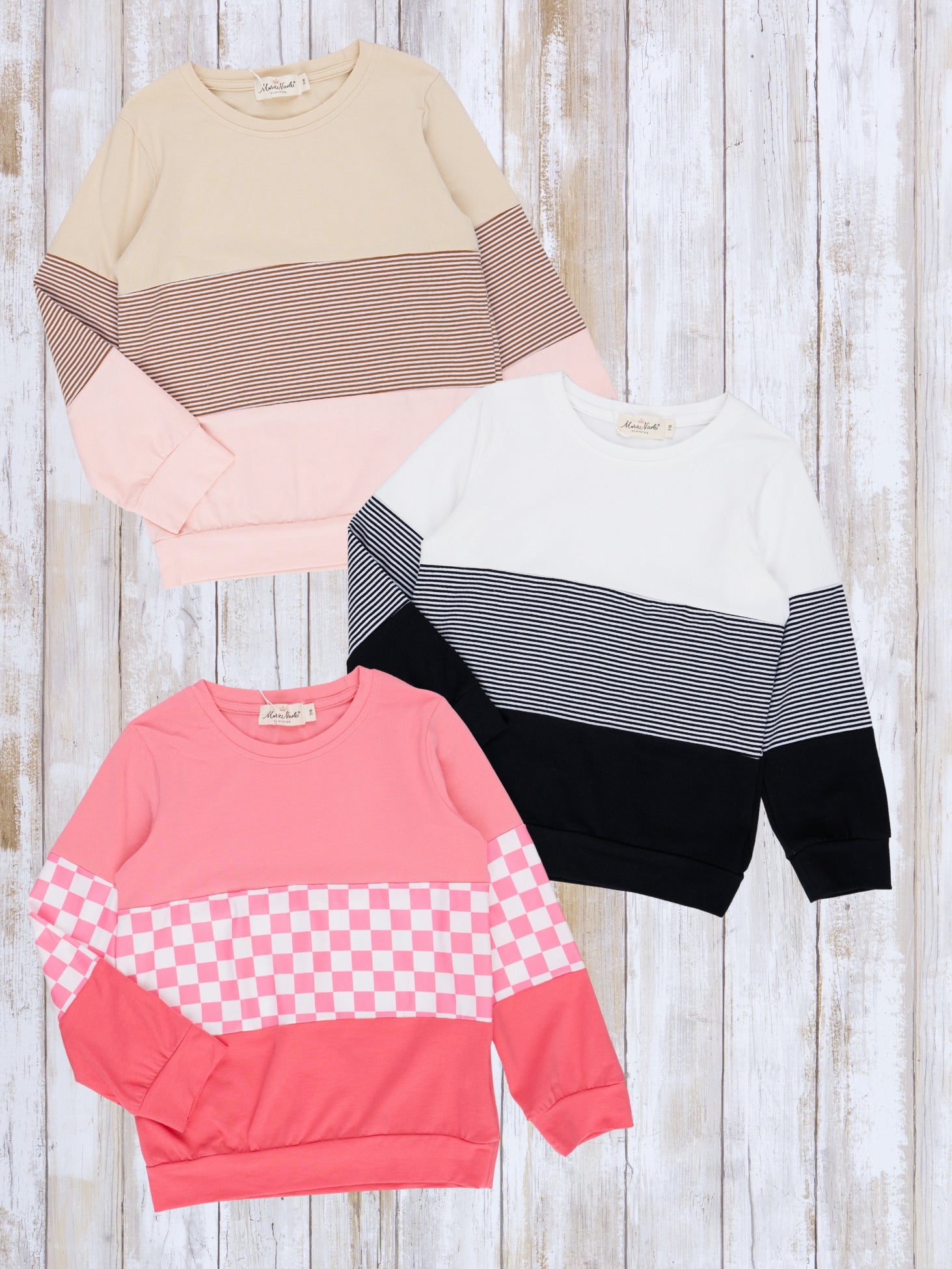 Pre - Teen Colorblock Crewneck Shirt - Marie Nicole Clothing