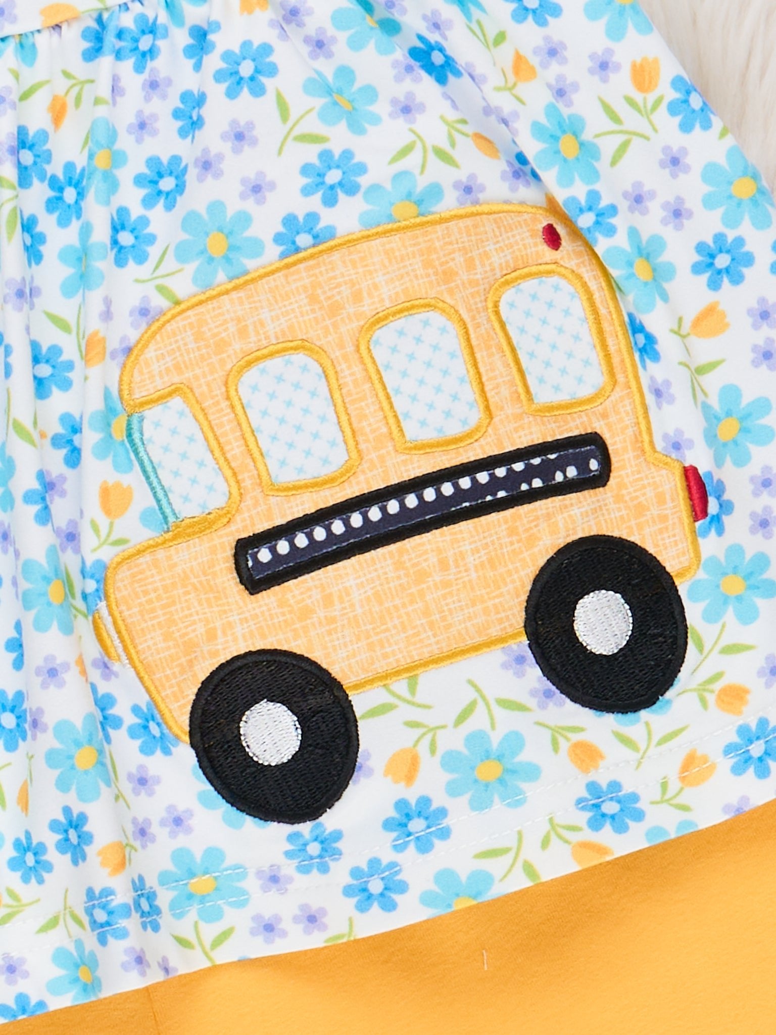 Floral Embroidered Bus Route Ruffle Outfit - Marie Nicole Clothing