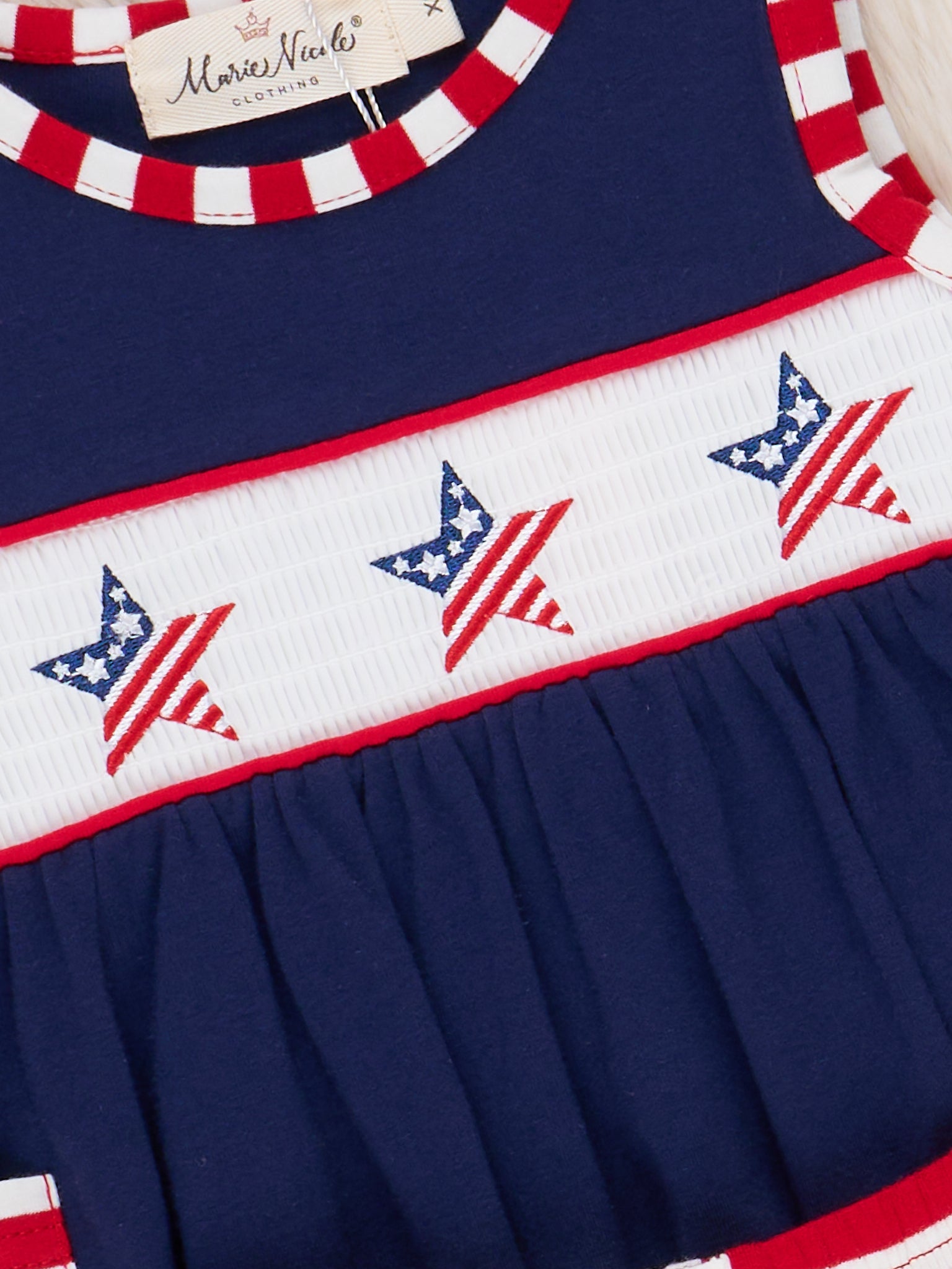 American Stars Smocked Cotton Ruffle Outfit - Marie Nicole Clothing