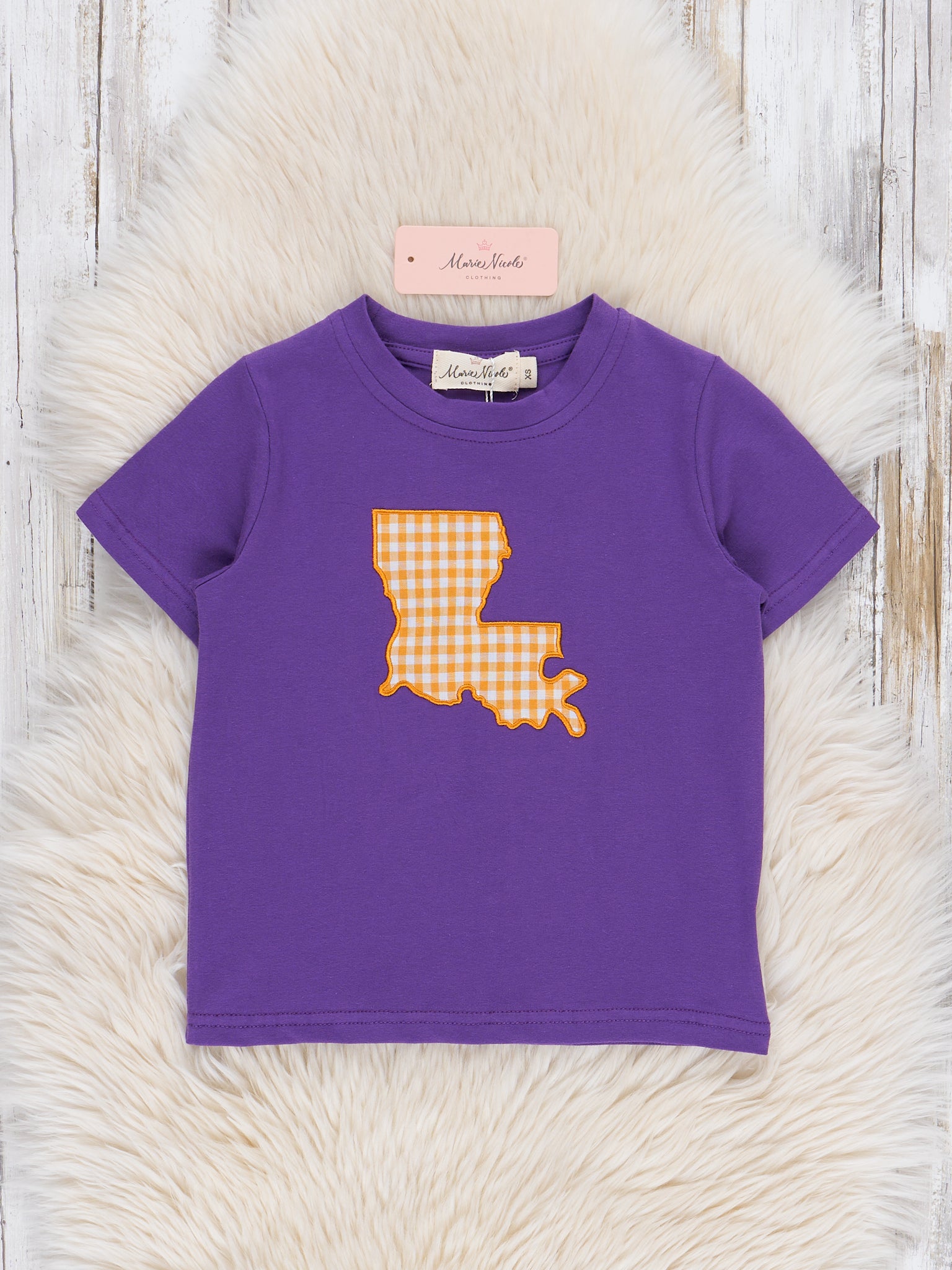 Louisiana Embroidered Gingham Shirt - Marie Nicole Clothing