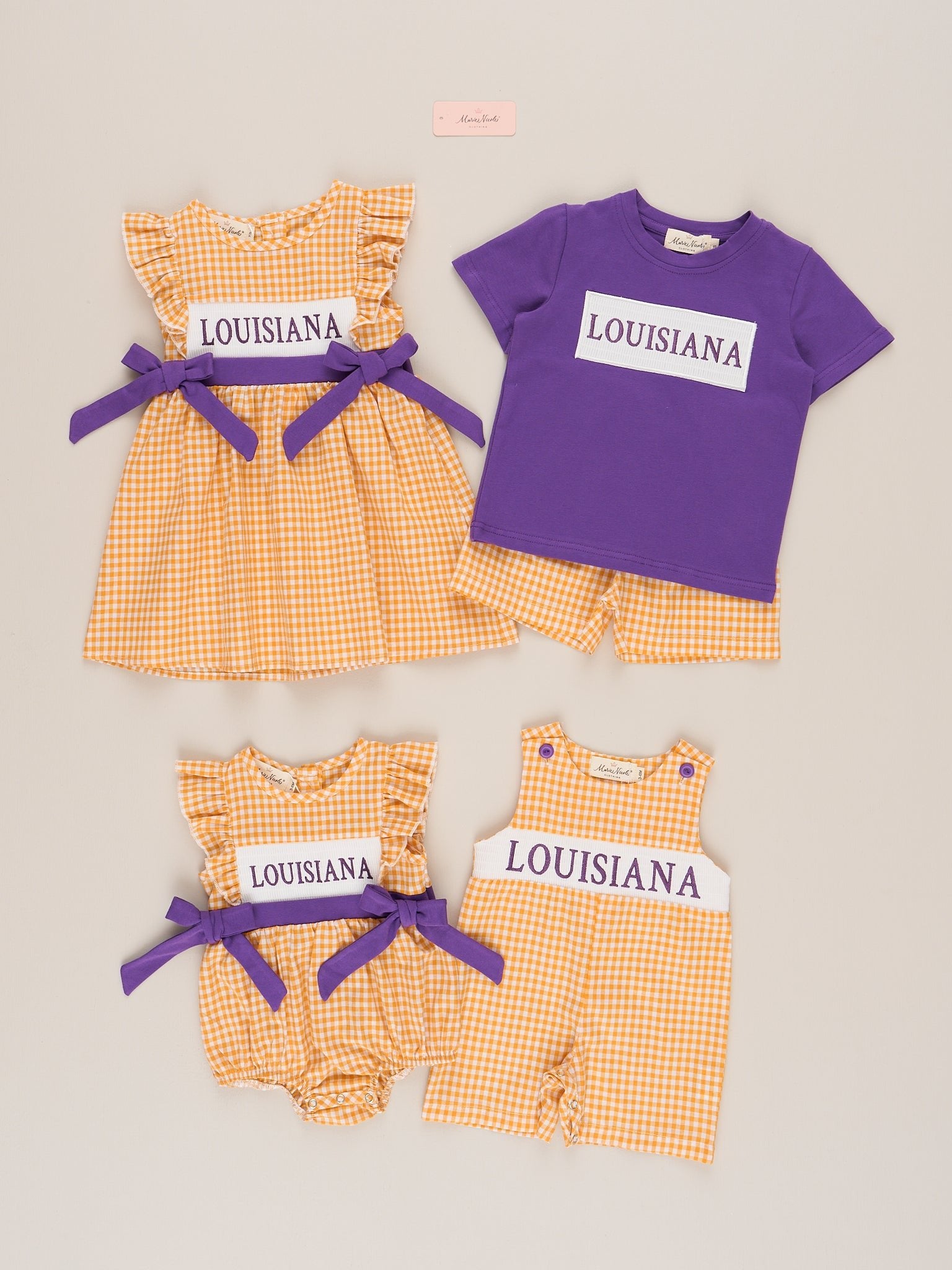 Louisiana Smocked Gingham Dress - Marie Nicole Clothing