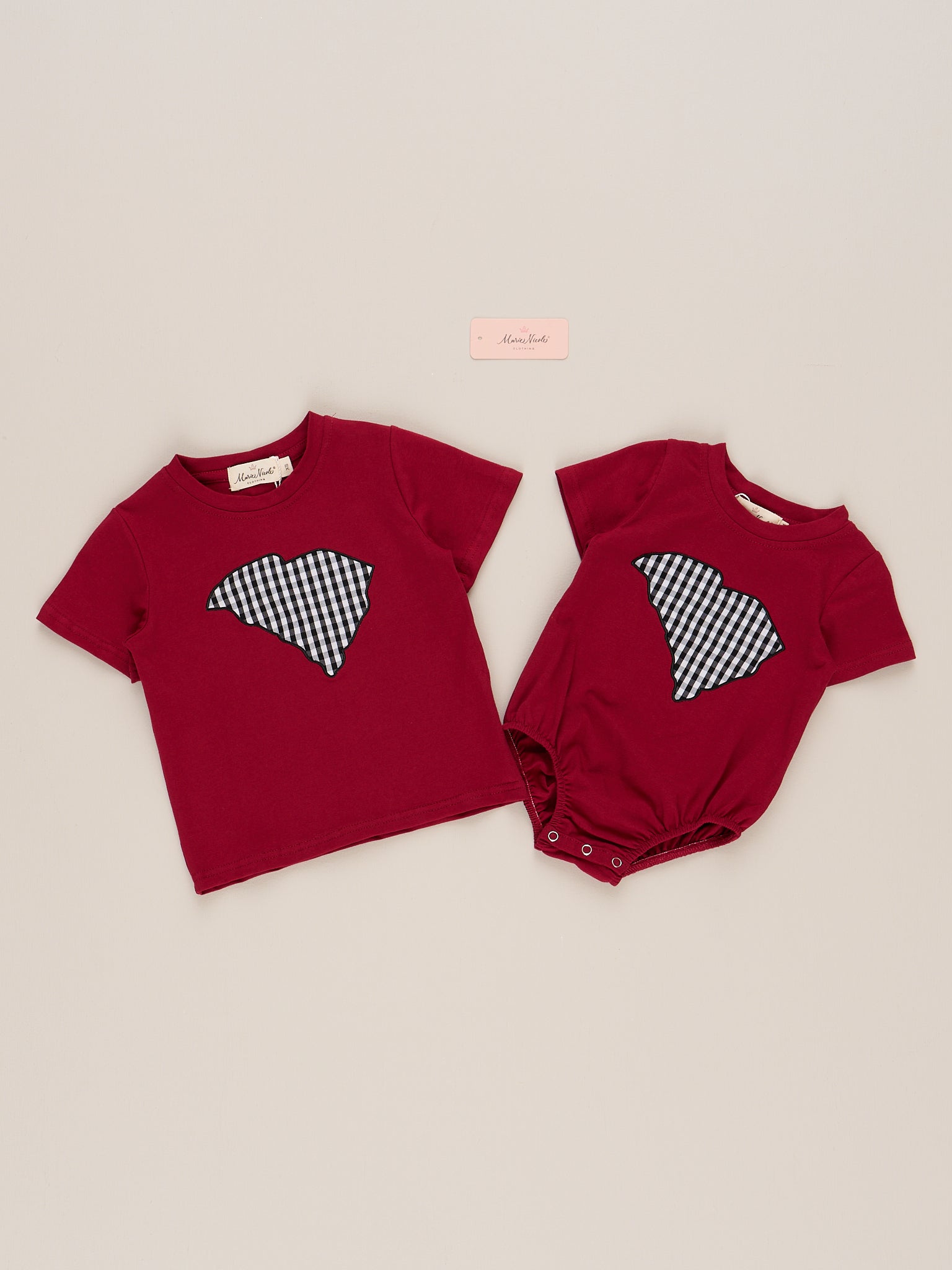 South Carolina Embroidered Gingham Shirt - Marie Nicole Clothing