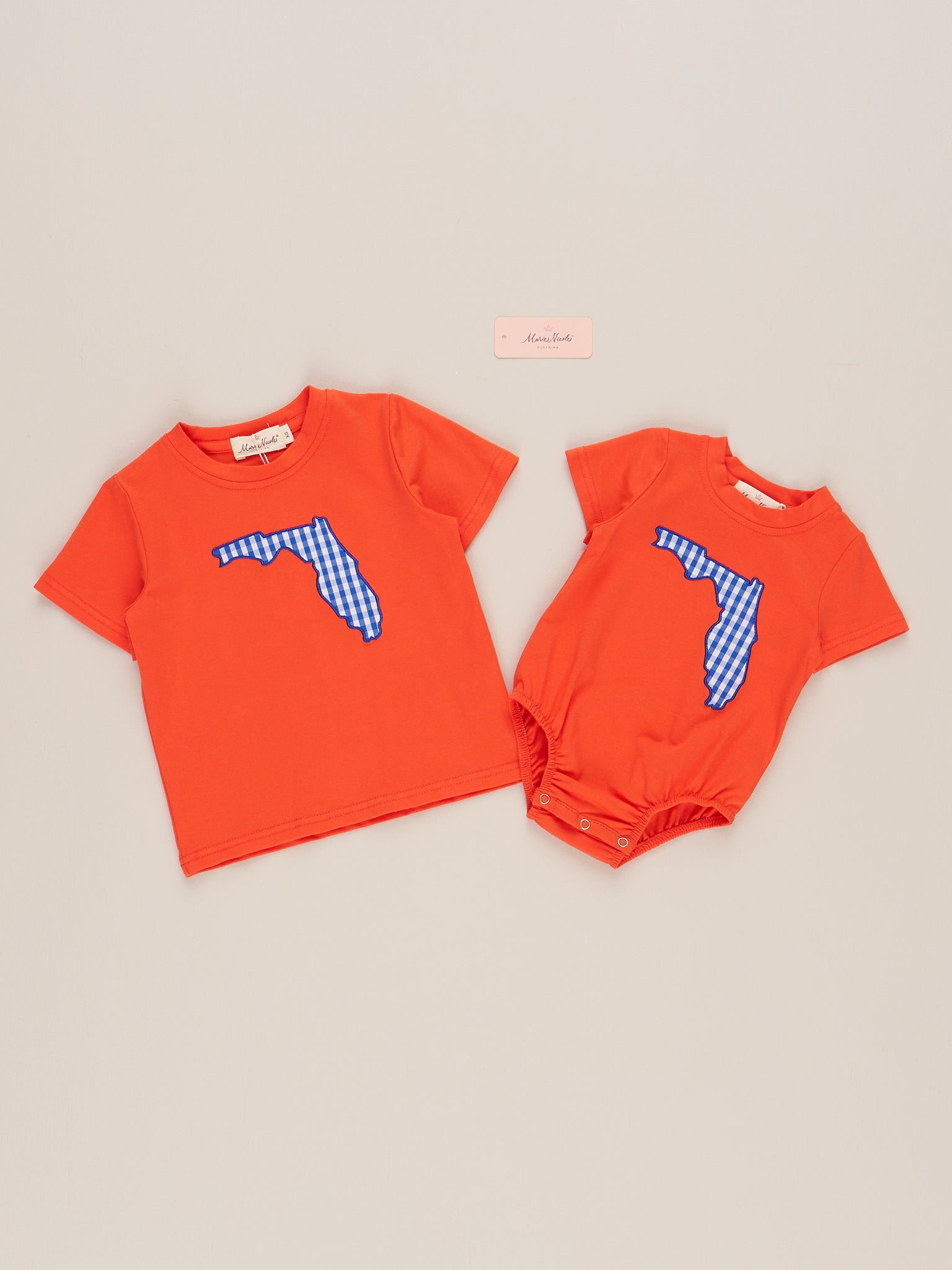 Florida Embroidered Gingham Shirt - Marie Nicole Clothing
