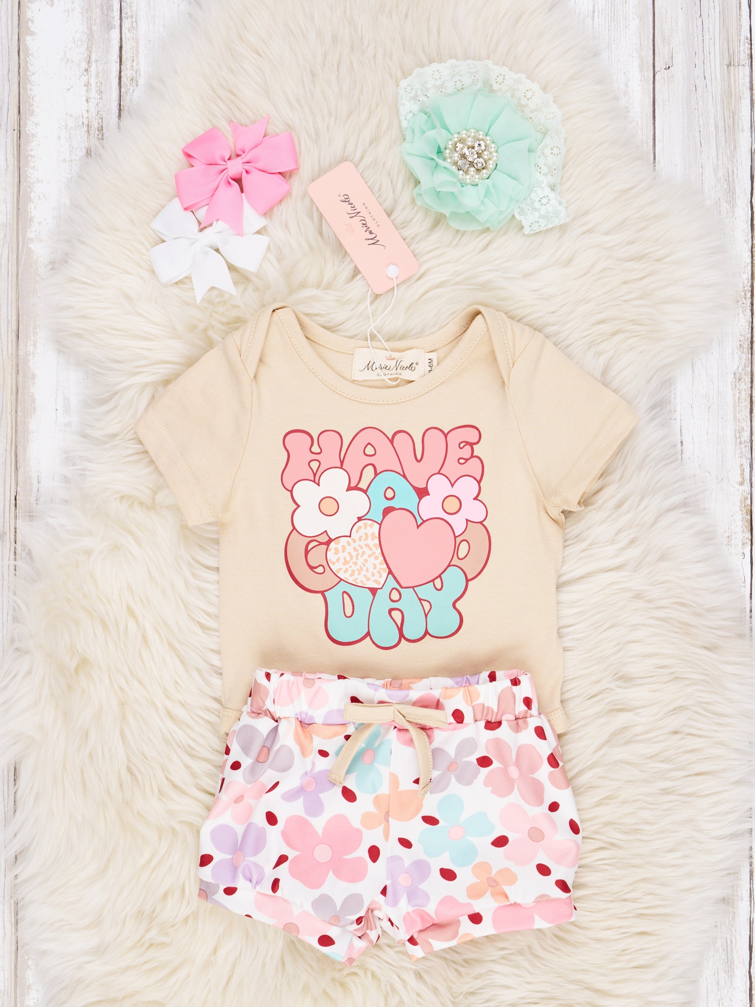 Baby Onesie Bloomers Outfit - Marie Nicole Clothing
