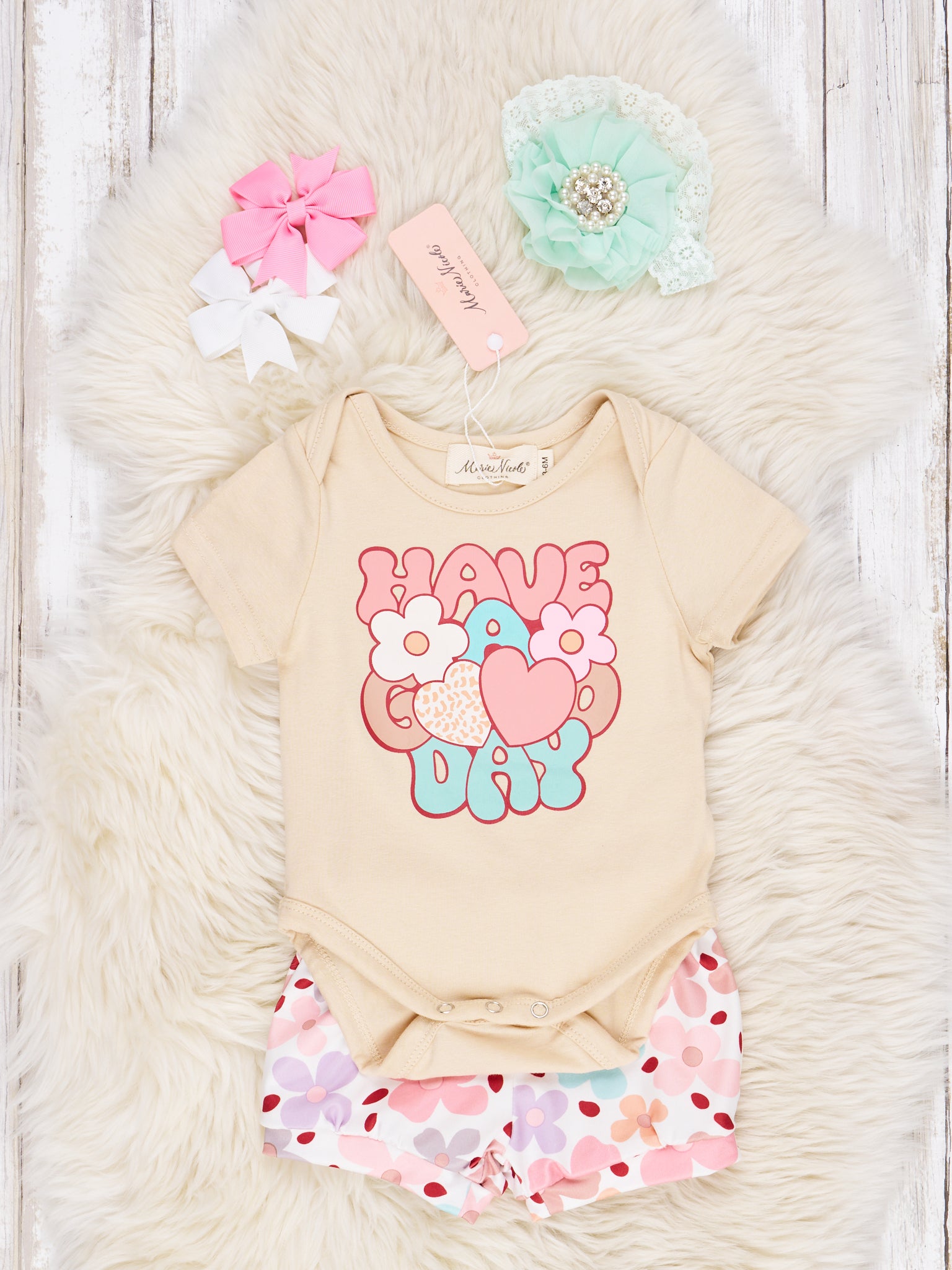 Baby Onesie Bloomers Outfit - Marie Nicole Clothing