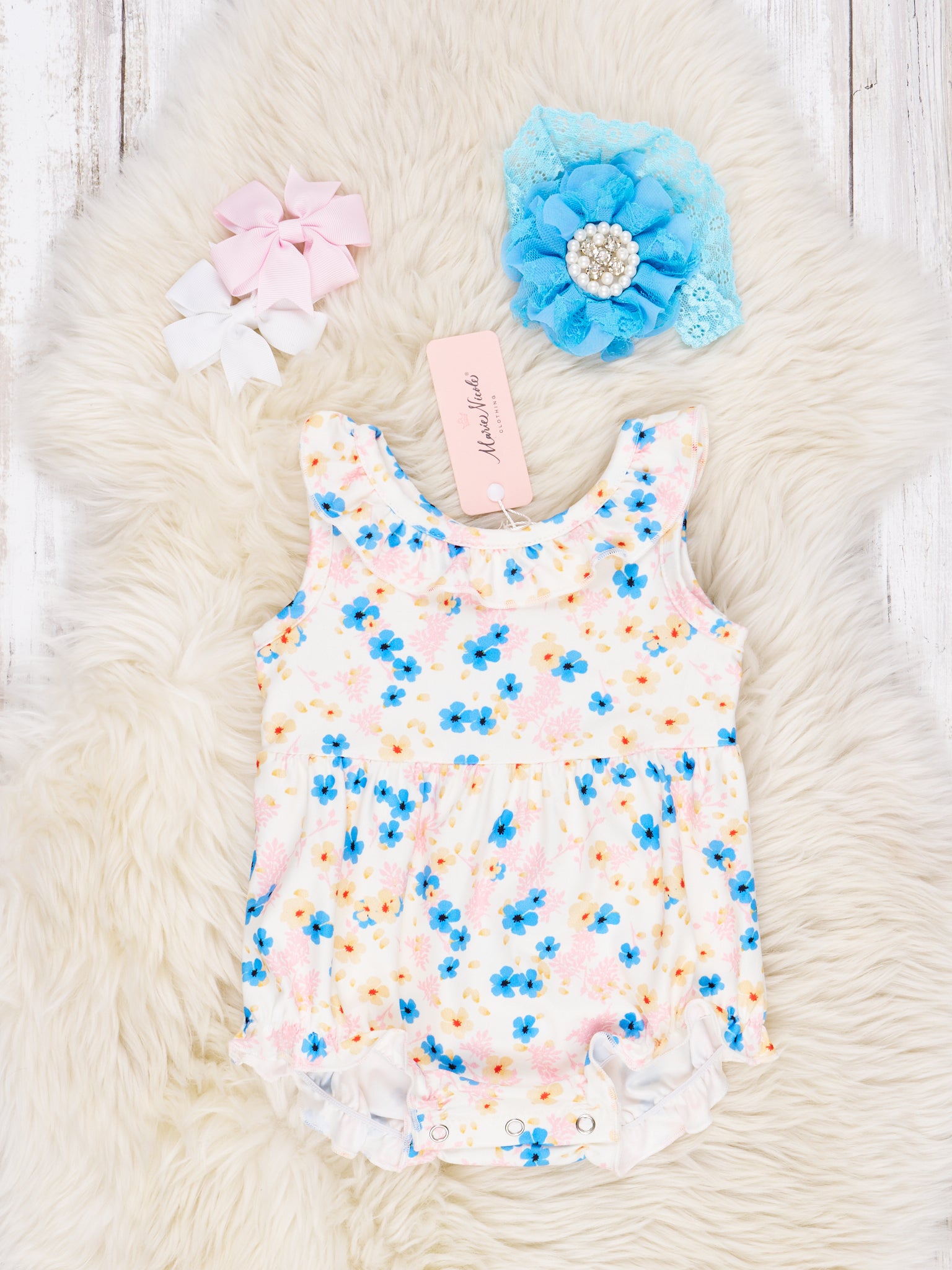 Summer Ruffle Romper - Marie Nicole Clothing