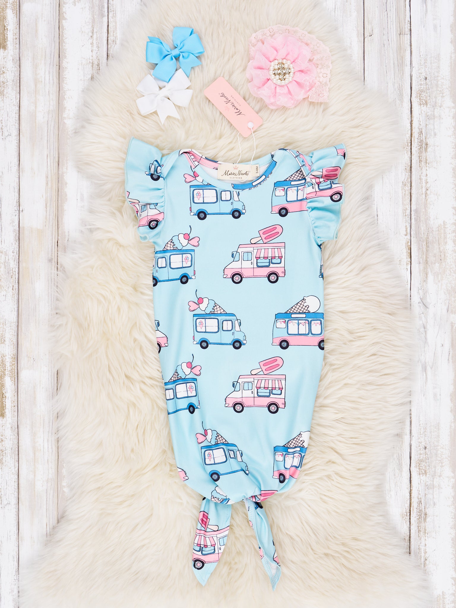 Ice Cream Truck Knot Gown - Marie Nicole Clothing