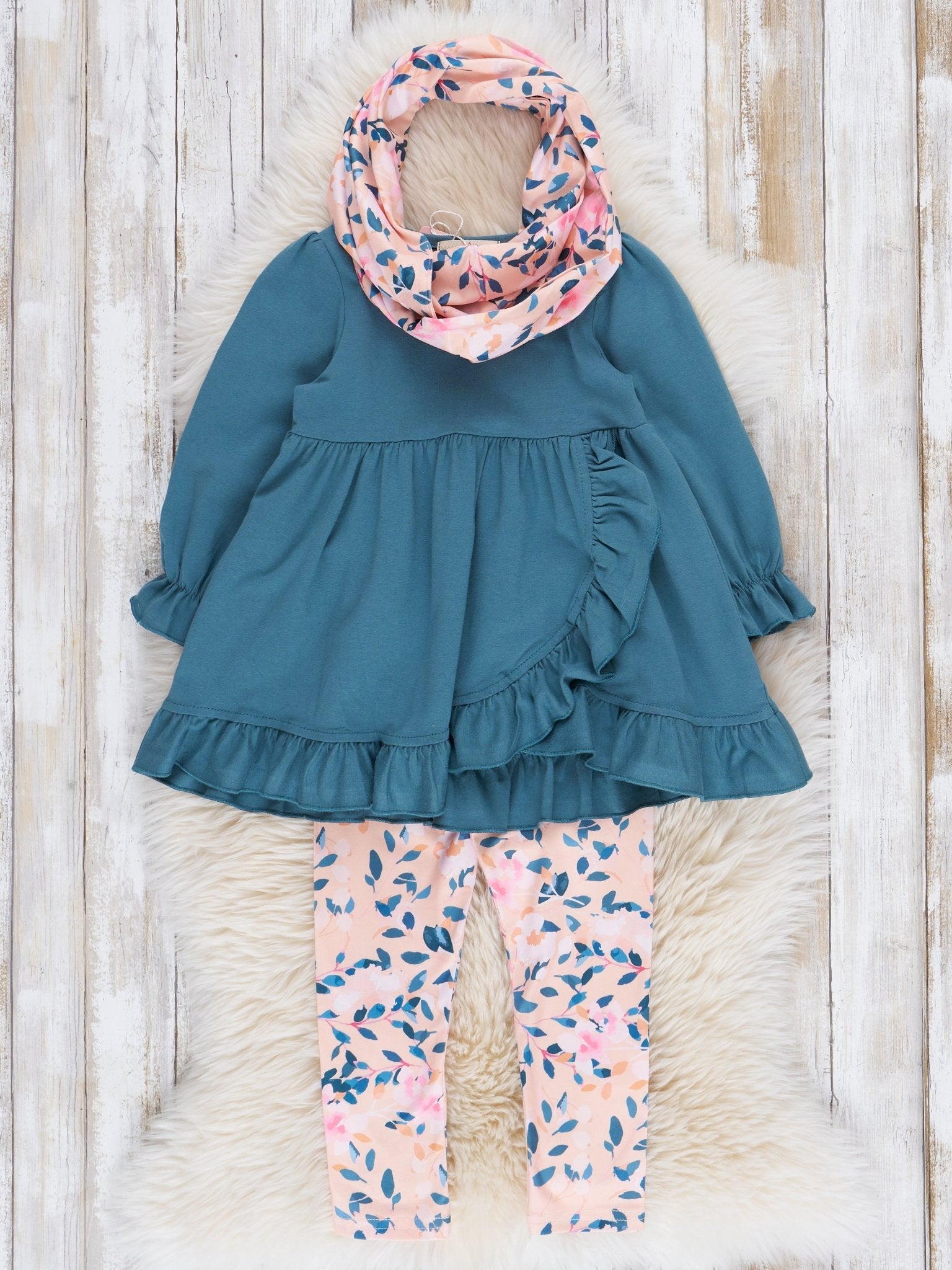 Cobalt Floral 3 Piece Set - Marie Nicole Clothing