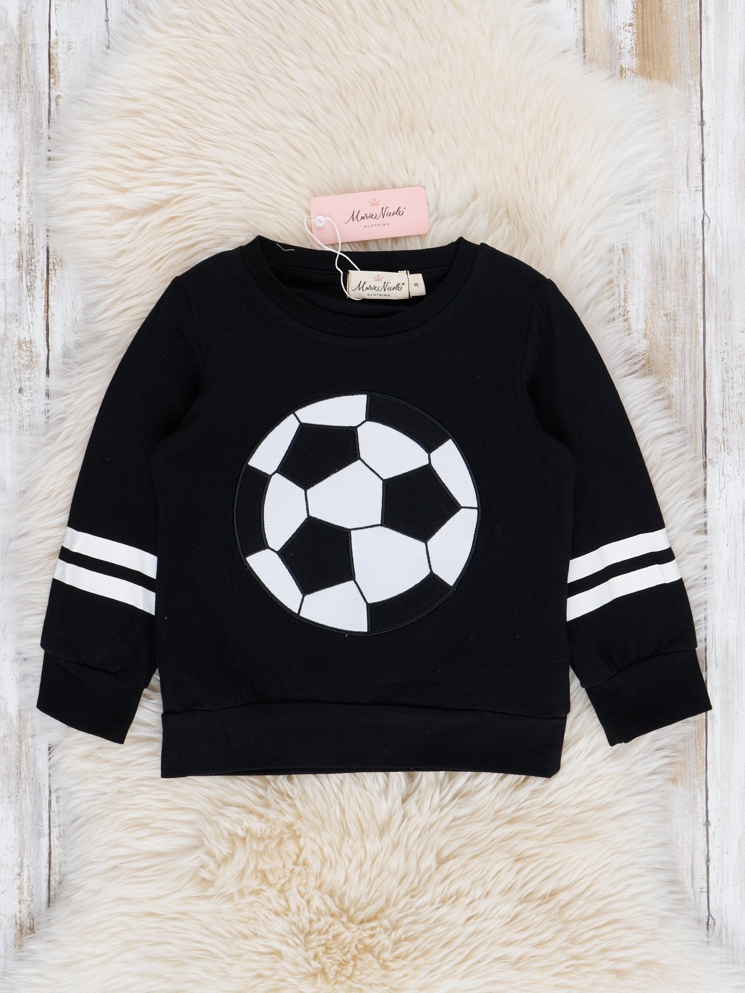 Mom & Me Black Soccer Shirt - Marie Nicole Clothing