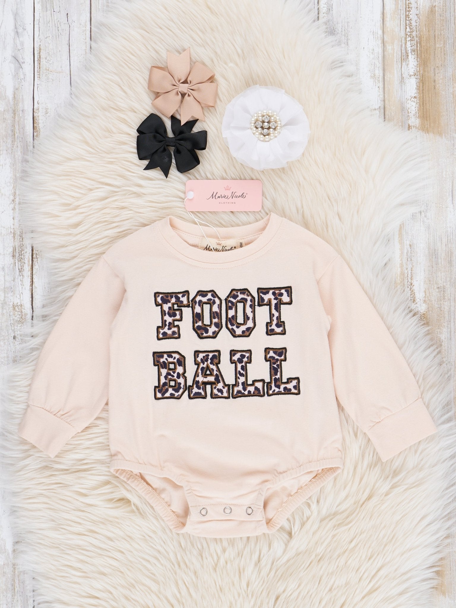 Mom & Me "Football" Puff Letters Shirt - Marie Nicole Clothing