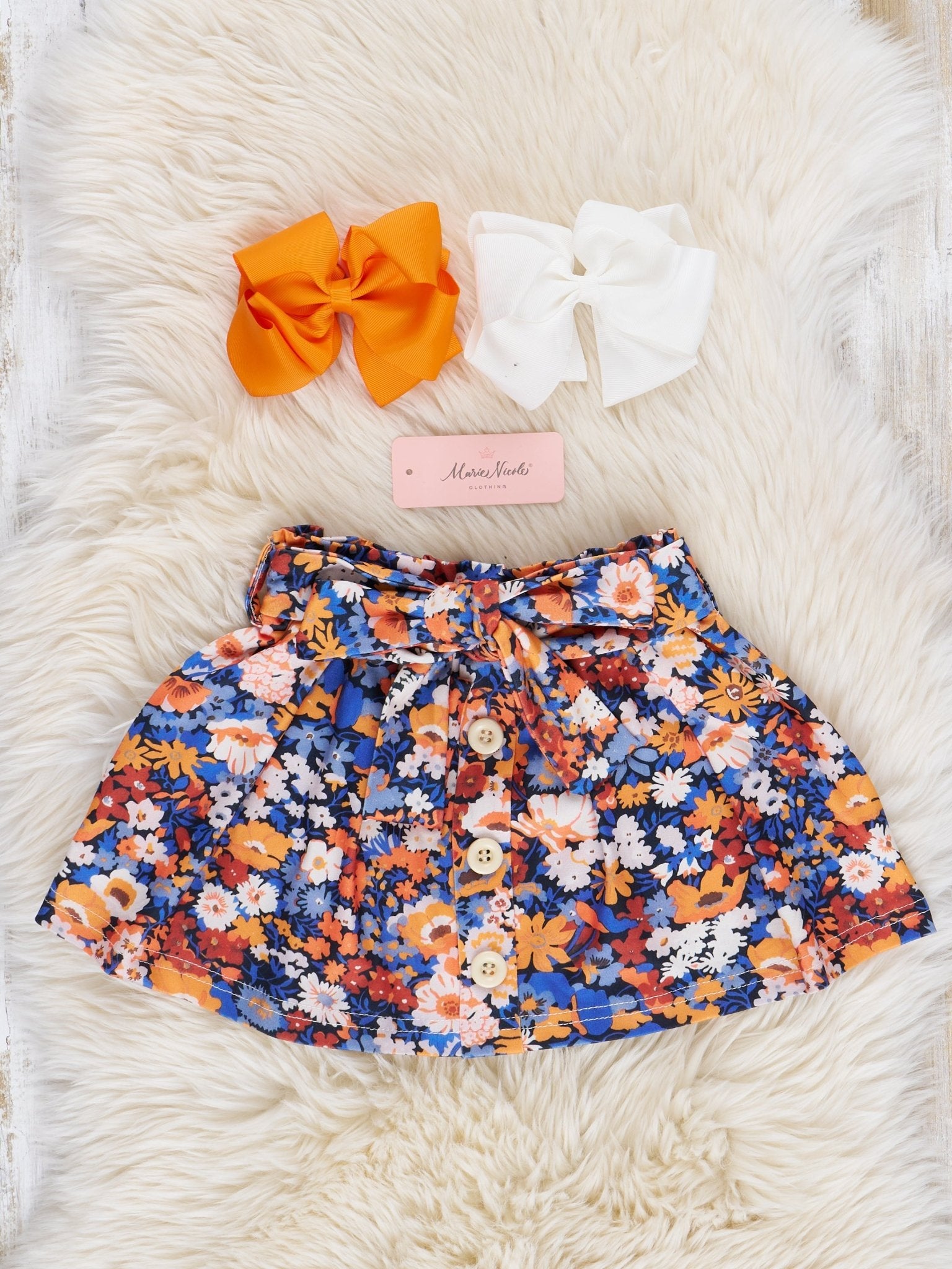 Floral "Pies Before Guys" Outfit w/ Skirt - Marie Nicole Clothing
