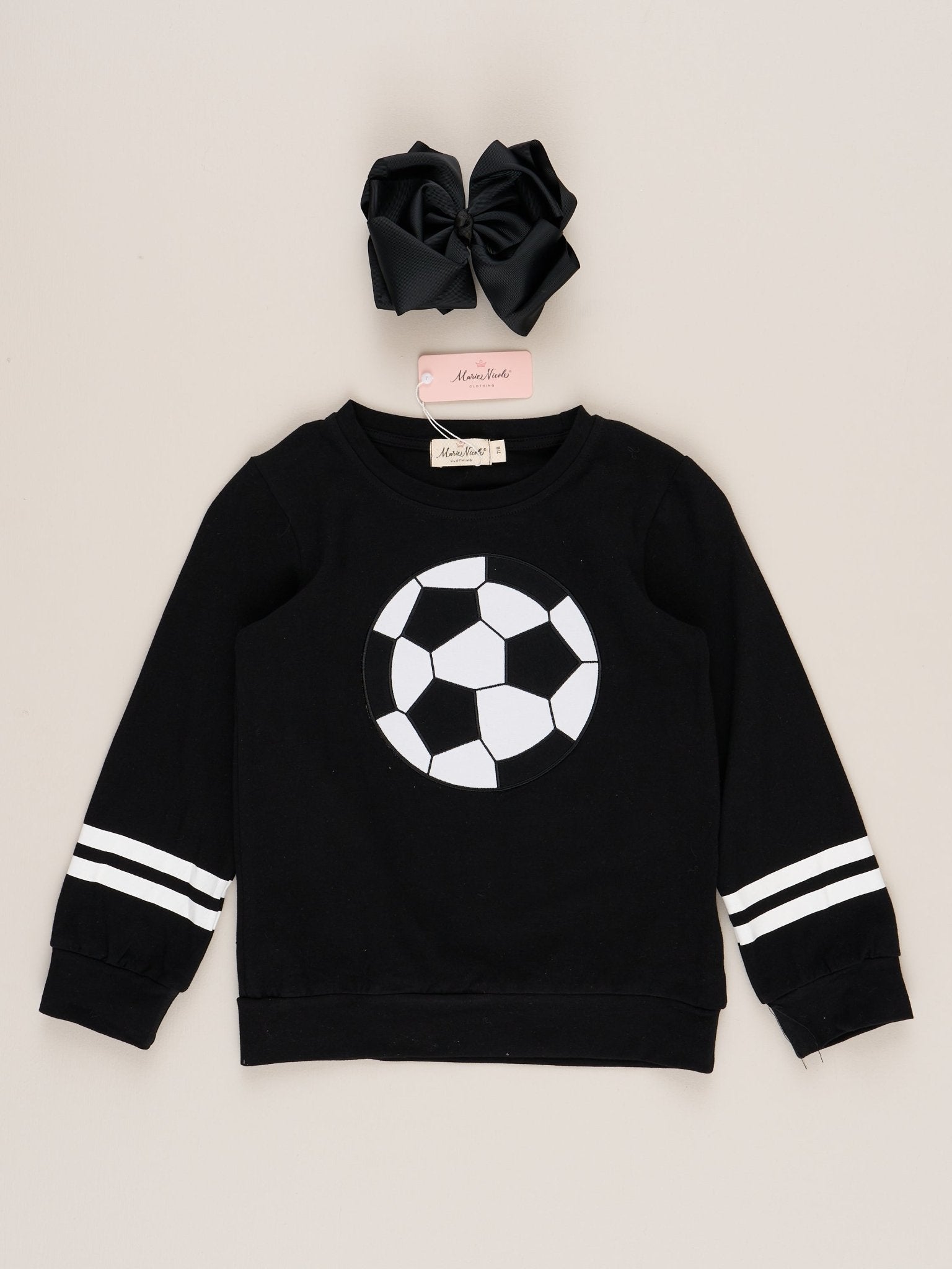 Mom & Me Black Soccer Shirt - Marie Nicole Clothing
