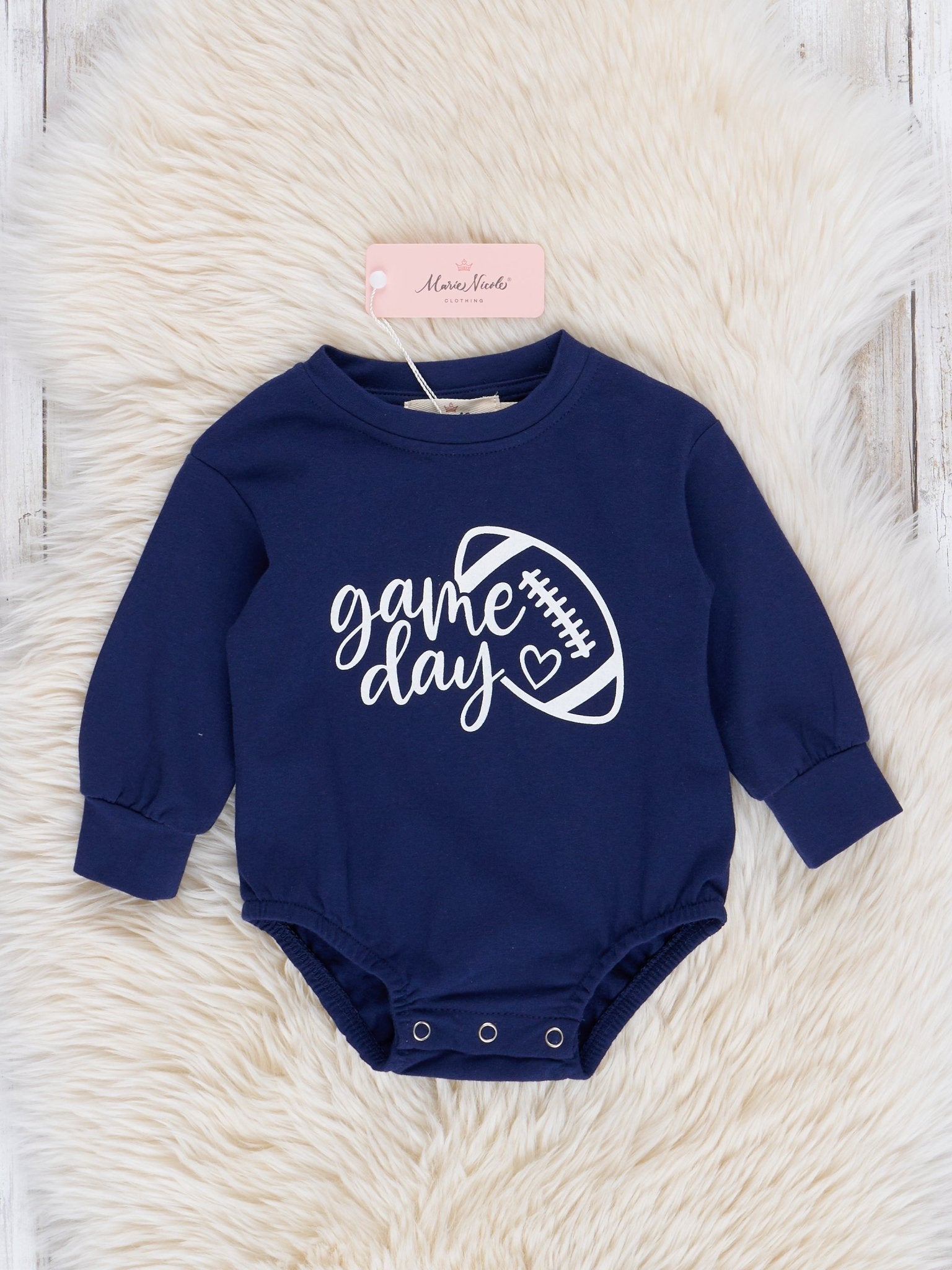 Navy Mom & Me Game Day Crew Neck - Marie Nicole Clothing