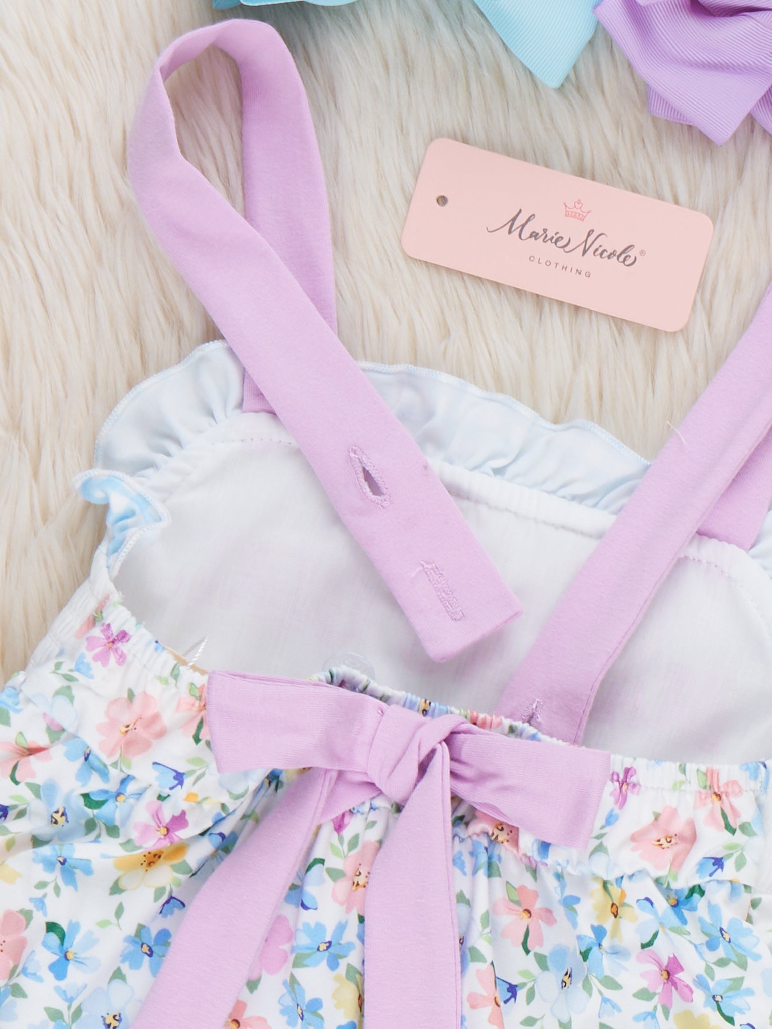 MAMA'S GIRL Petal Hem Smocked Ruffle Outfit - Marie Nicole Clothing