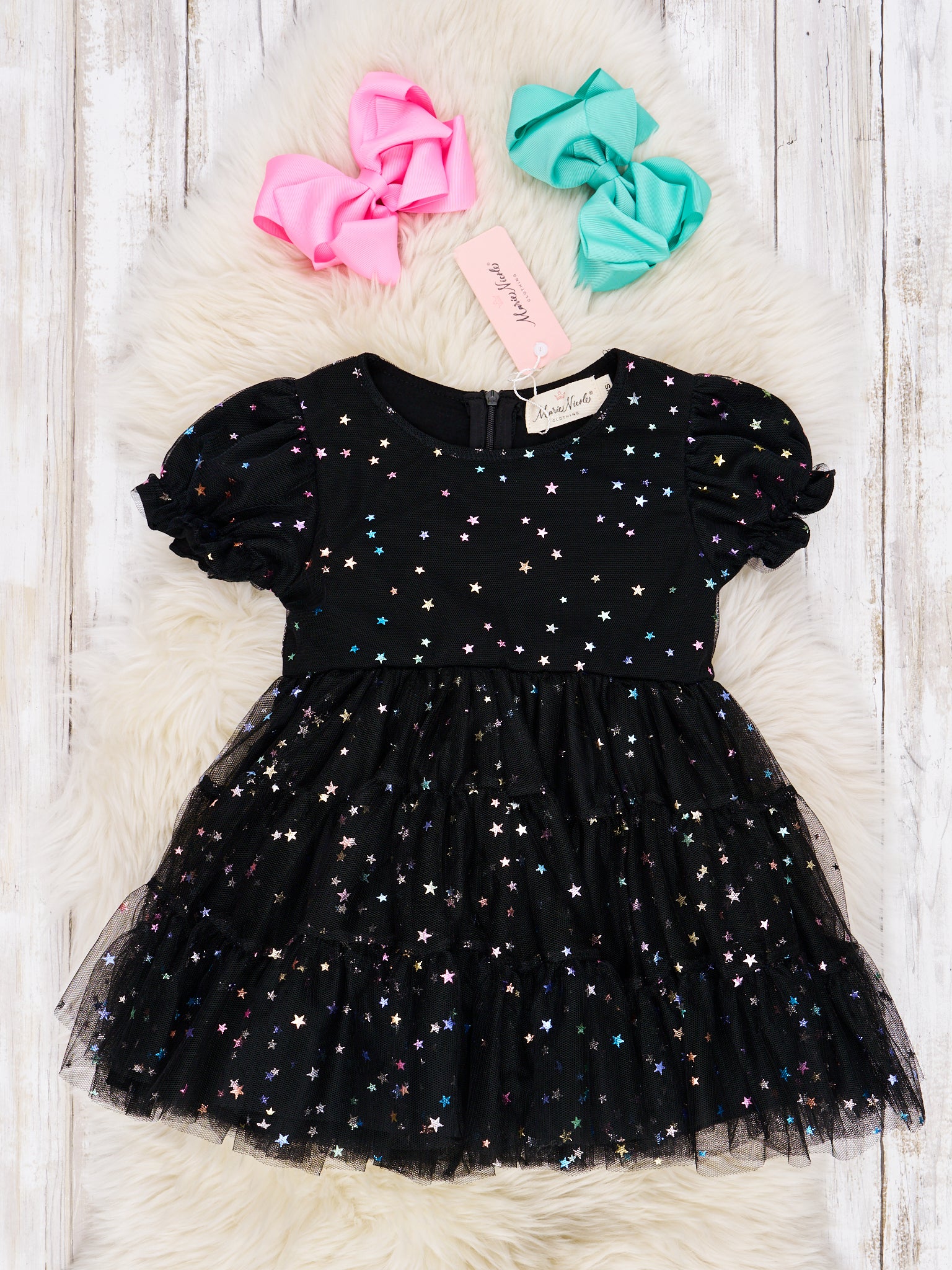 Midnight Sparkly Tulle Dress - Marie Nicole Clothing