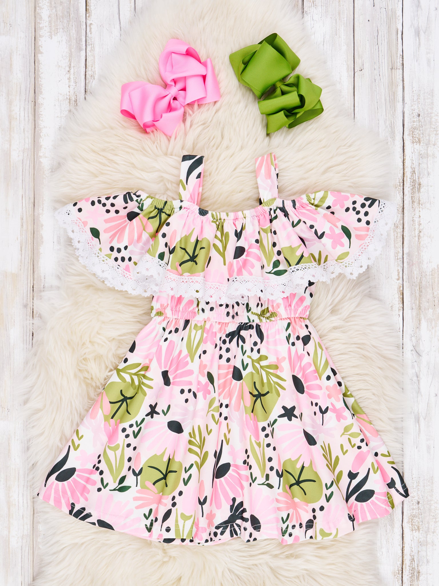 Daydream Off - The - Shoulder Ruffle Dress - Marie Nicole Clothing