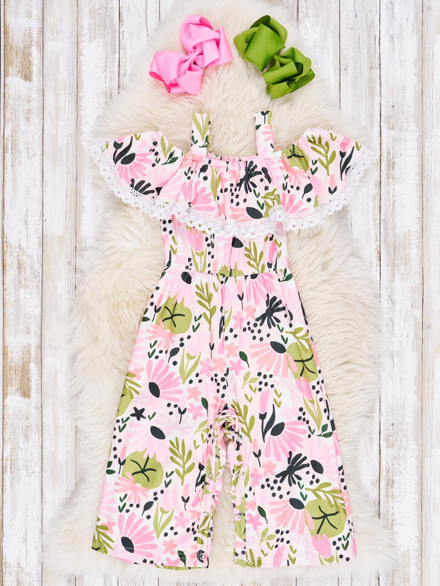 Daydream Off - The - Shoulder Ruffle Jumpsuit - Marie Nicole Clothing