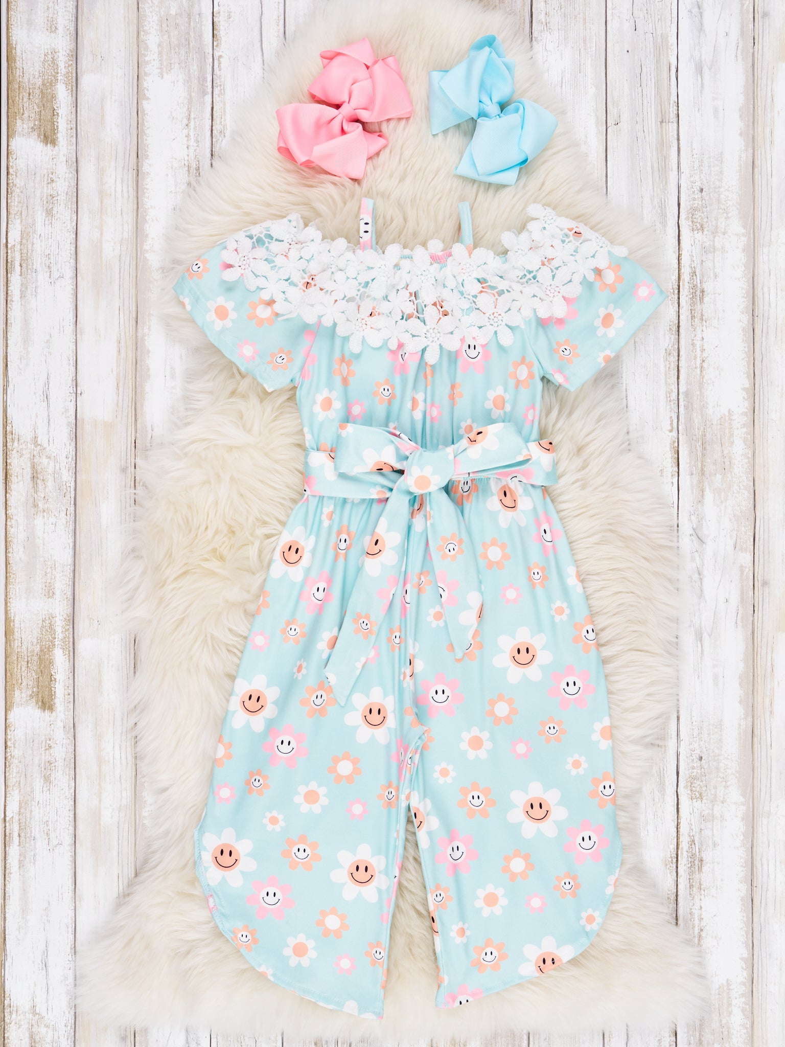 Off The Shoulder Ruffle Jumpsuit - Marie Nicole Clothing