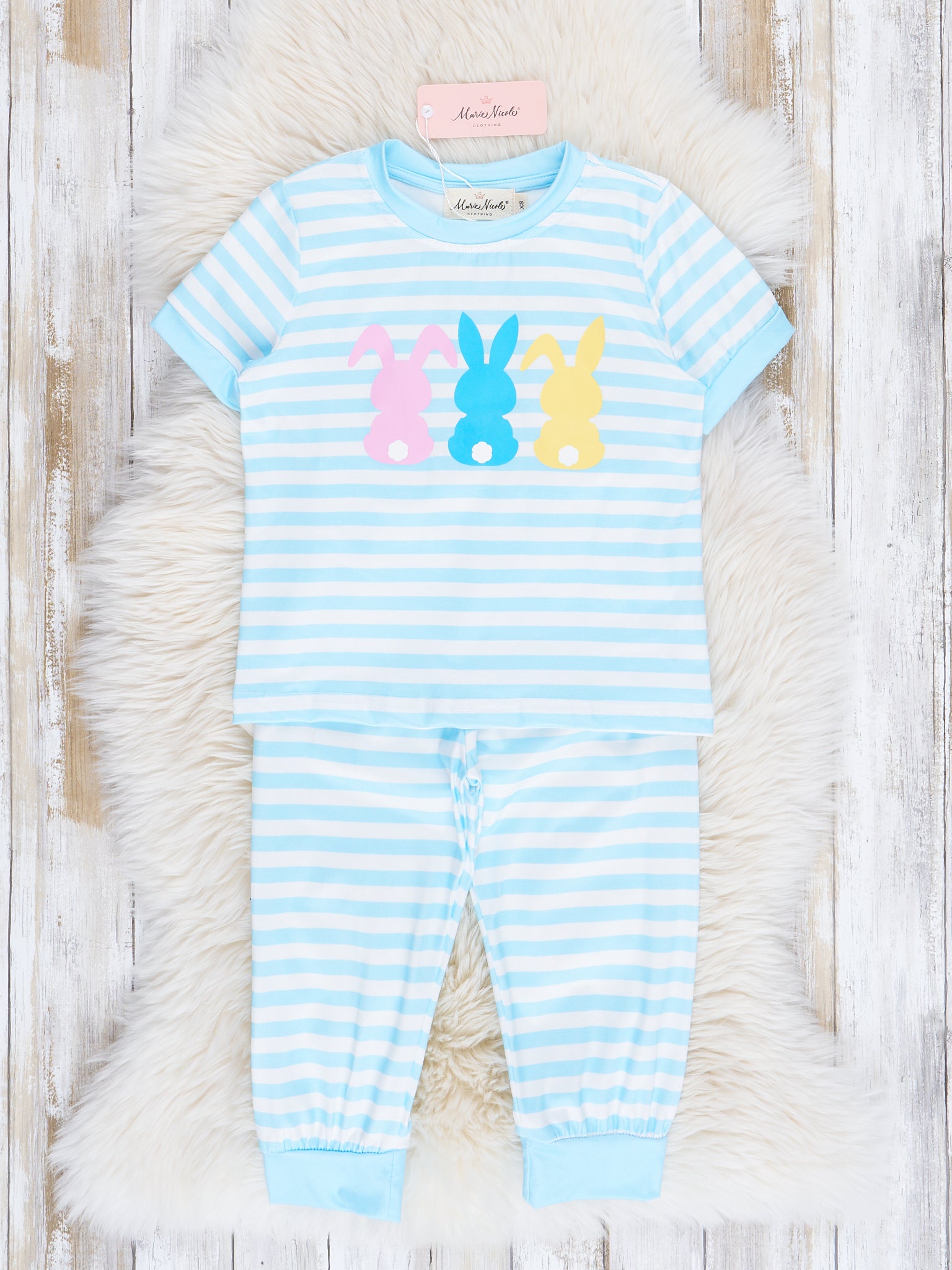 Blue Cottontail Pajamas - Marie Nicole Clothing