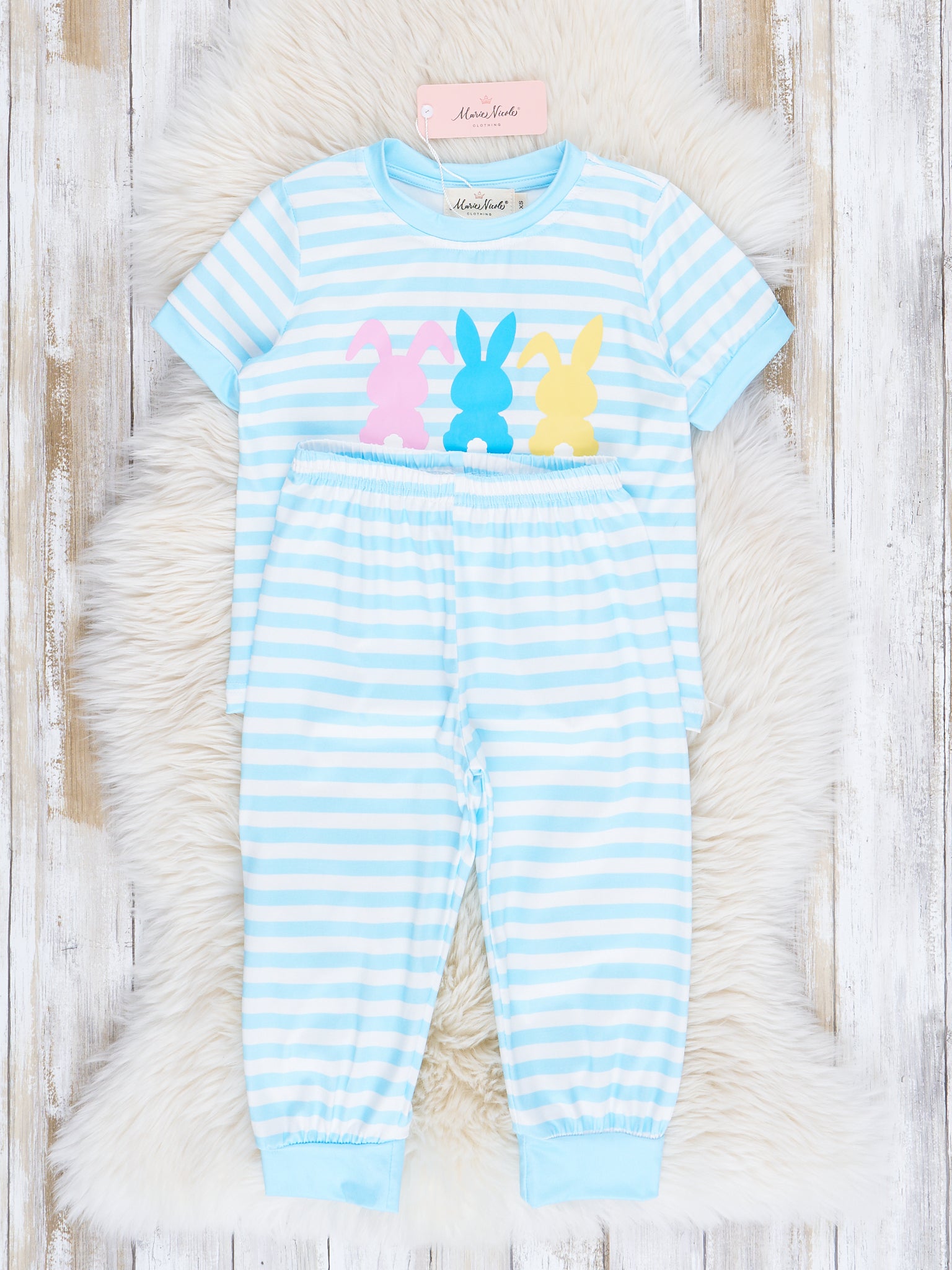Blue Cottontail Pajamas - Marie Nicole Clothing