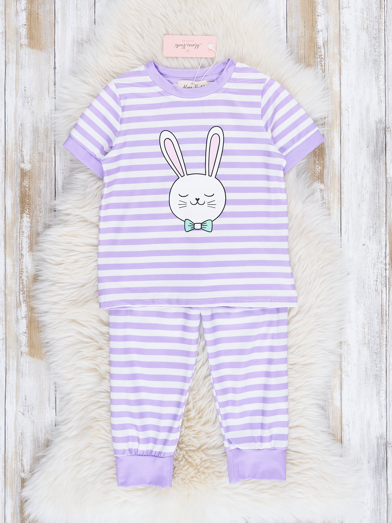 Purple Bunny Pajamas - Marie Nicole Clothing