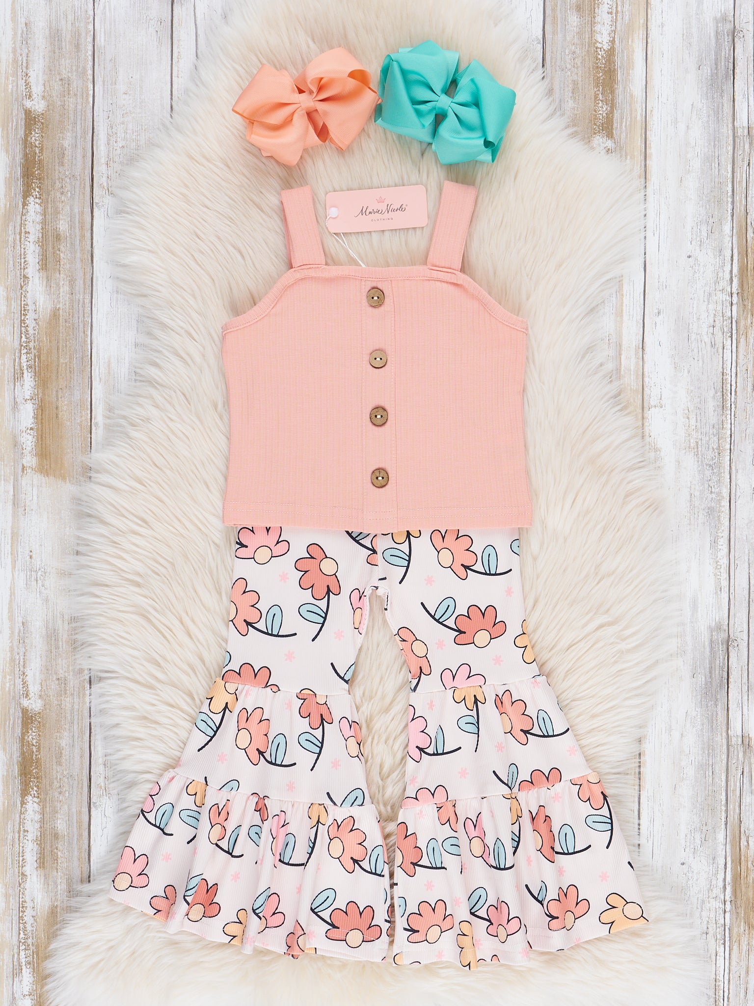 Daisy Doodles Bell Bottoms Outfit - Marie Nicole Clothing