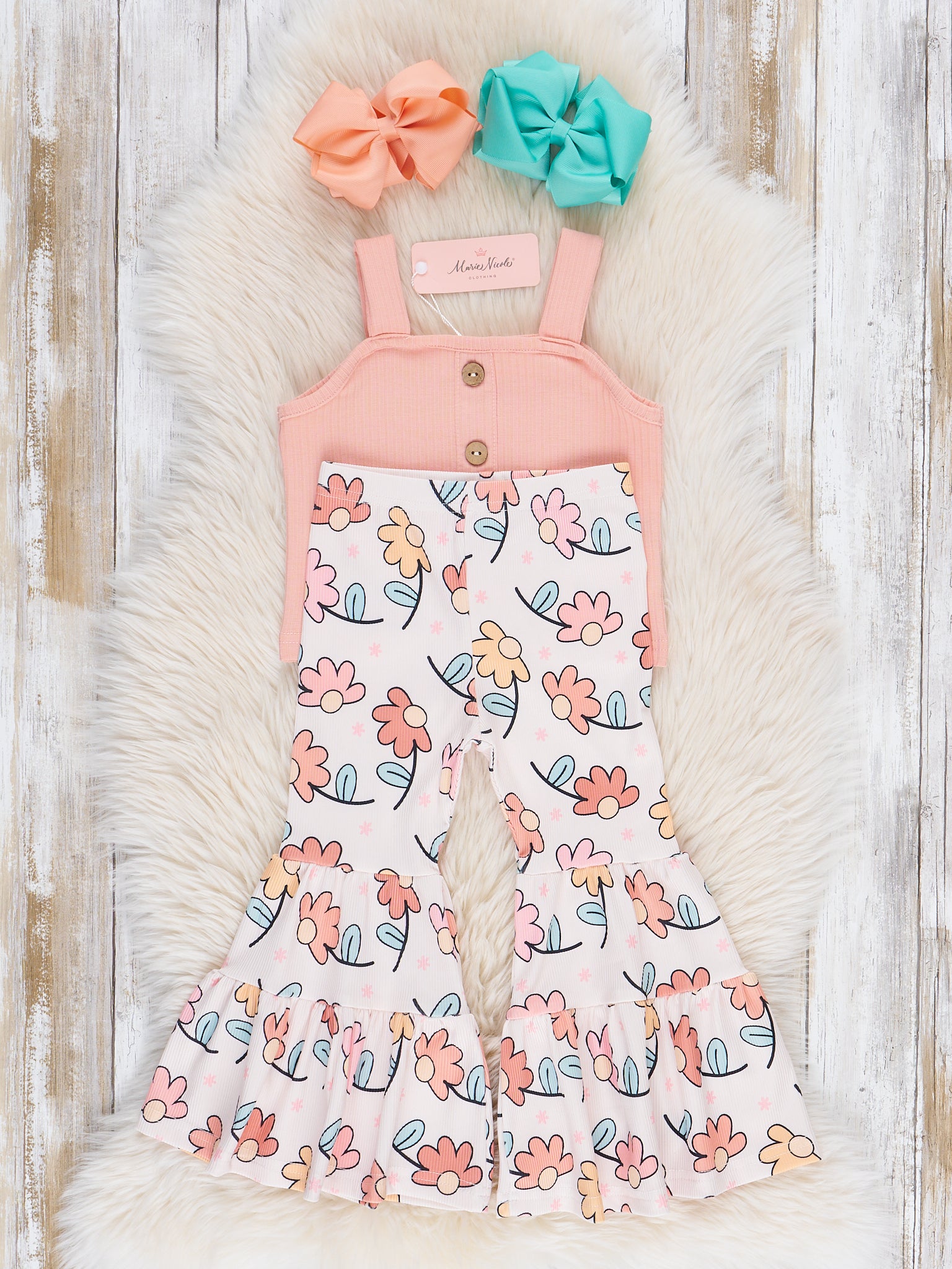 Daisy Doodles Bell Bottoms Outfit - Marie Nicole Clothing