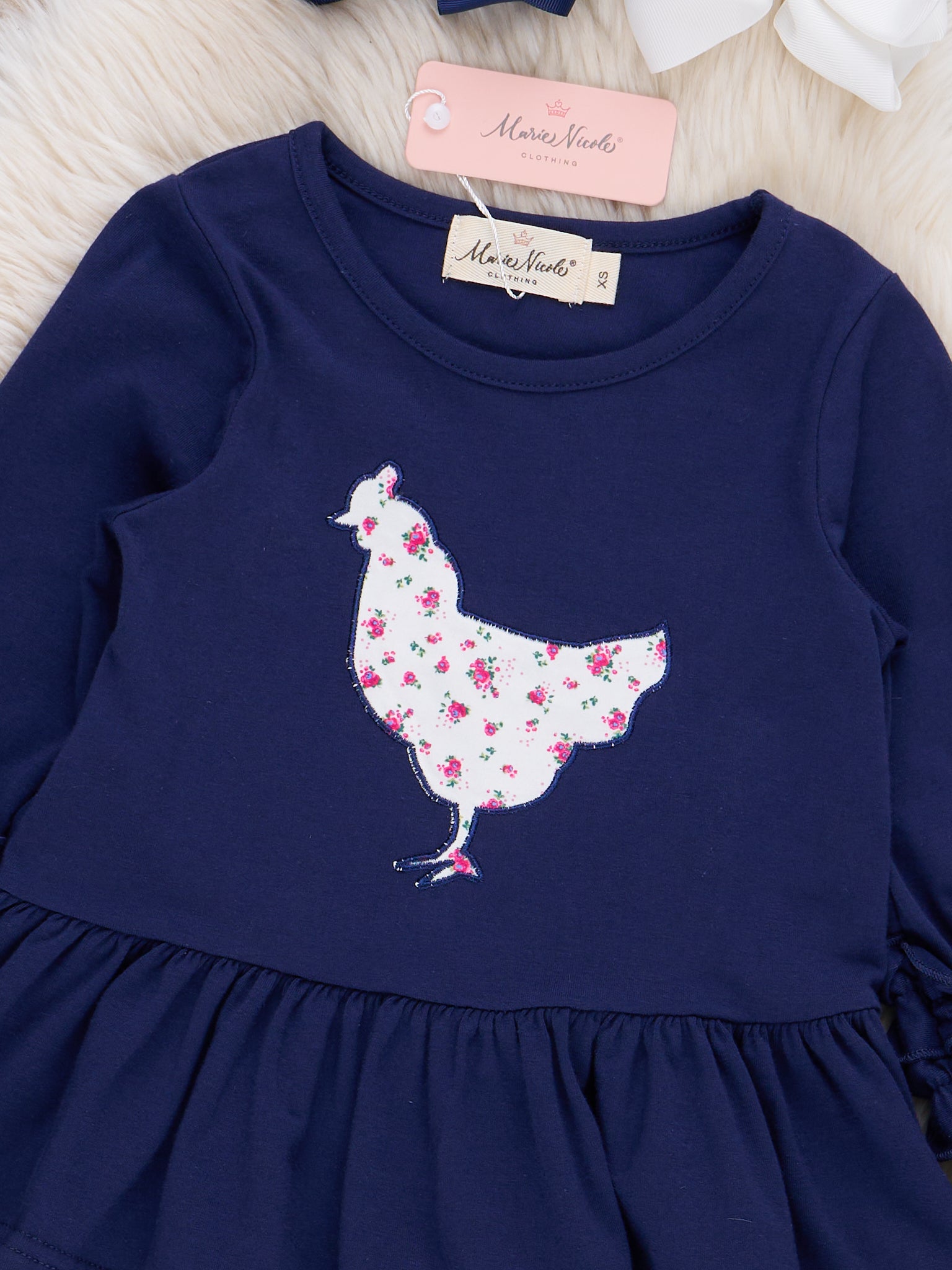 Vintage Floral Chicken Ruffle Outfit - Marie Nicole Clothing