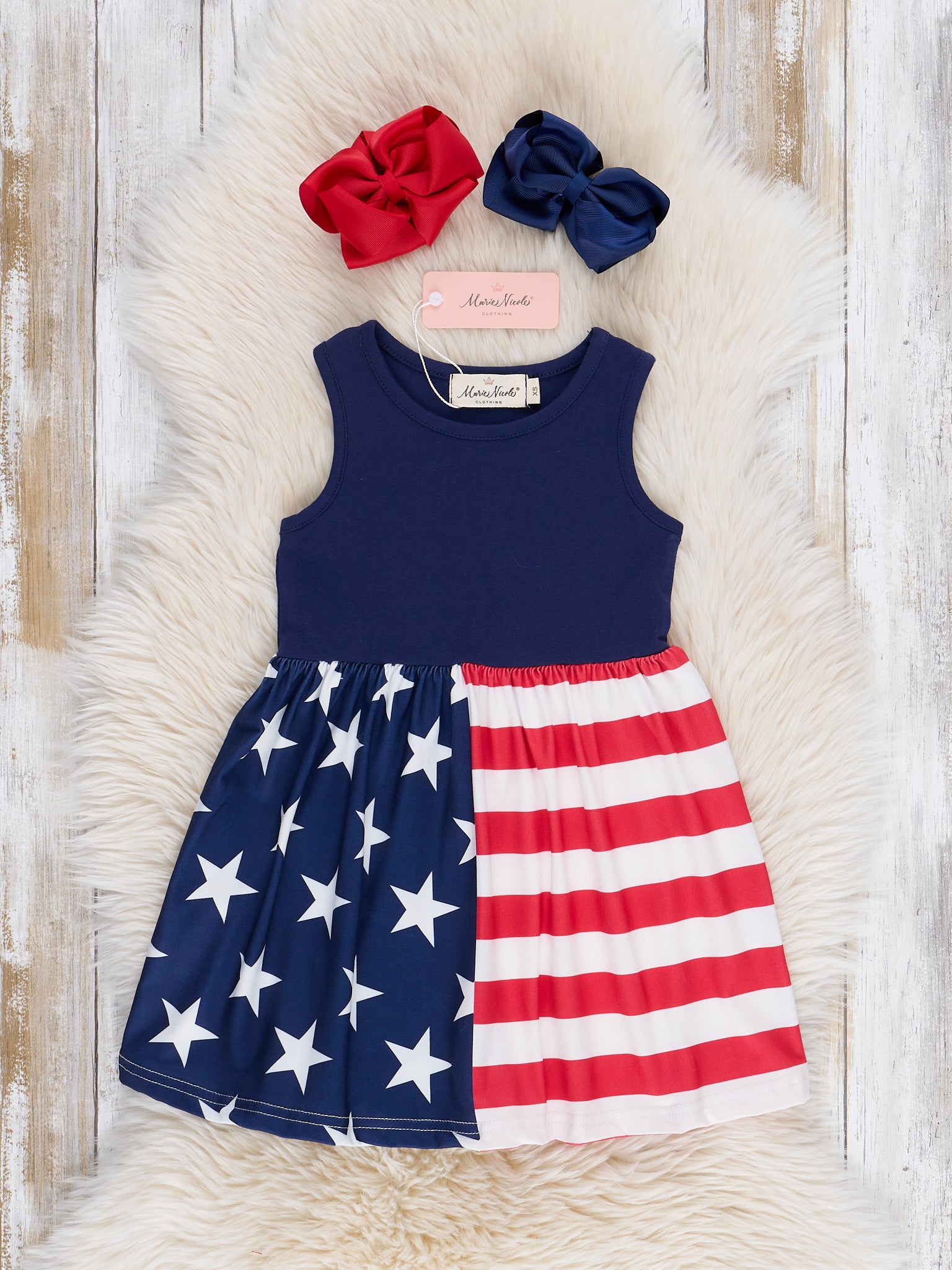 Mom & Me American Flag Dress - Marie Nicole Clothing