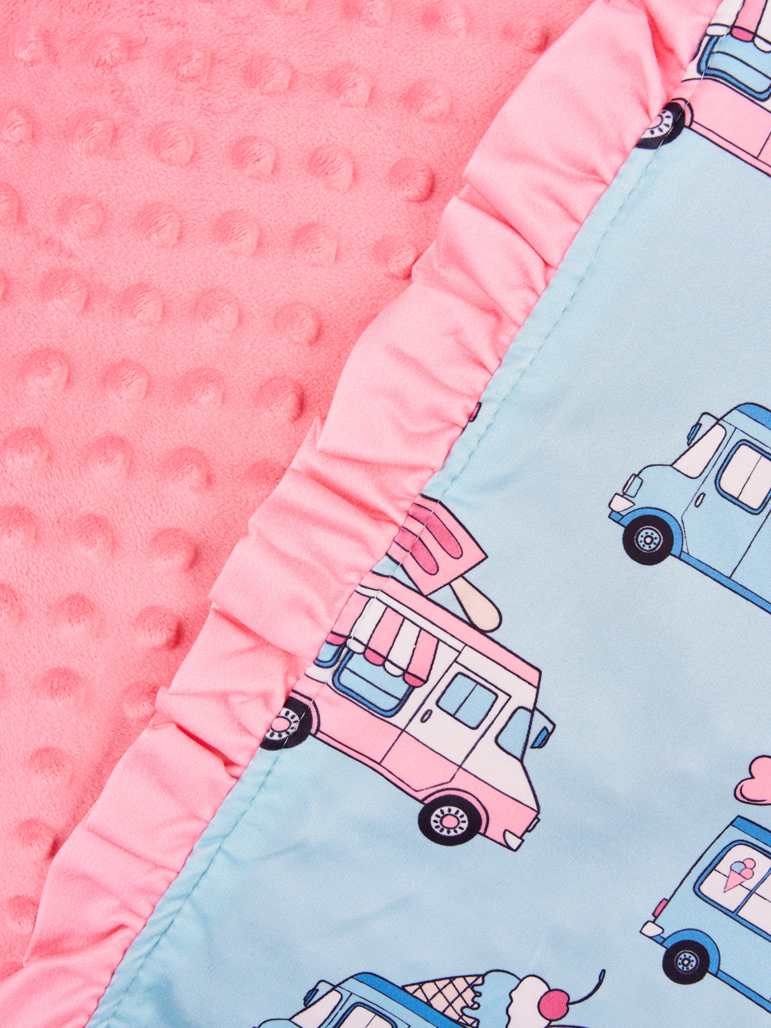 Ice Cream Truck Minky Blanket - Marie Nicole Clothing