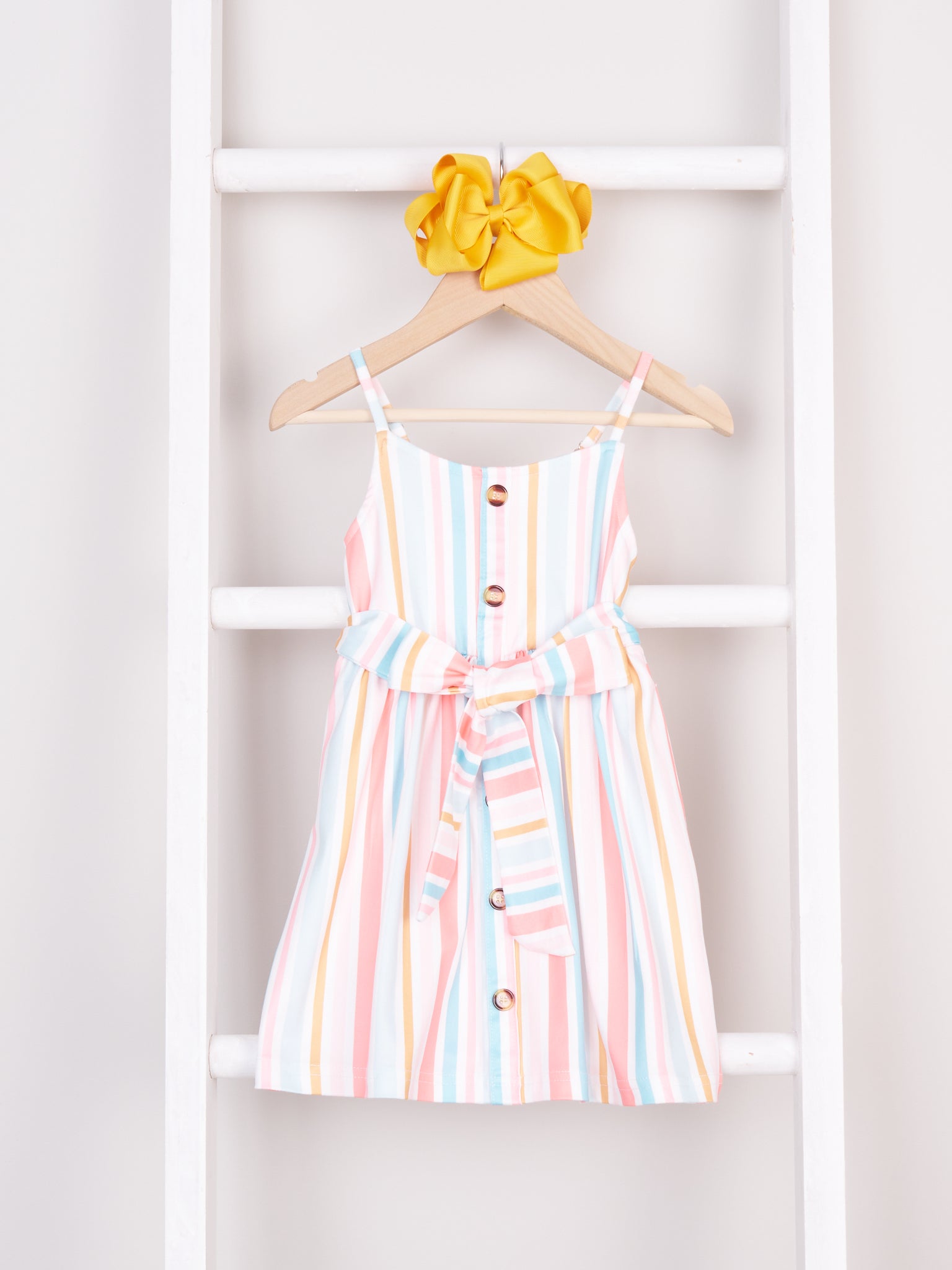 Mom & Me Coral Striped Tank Dress - Marie Nicole Clothing