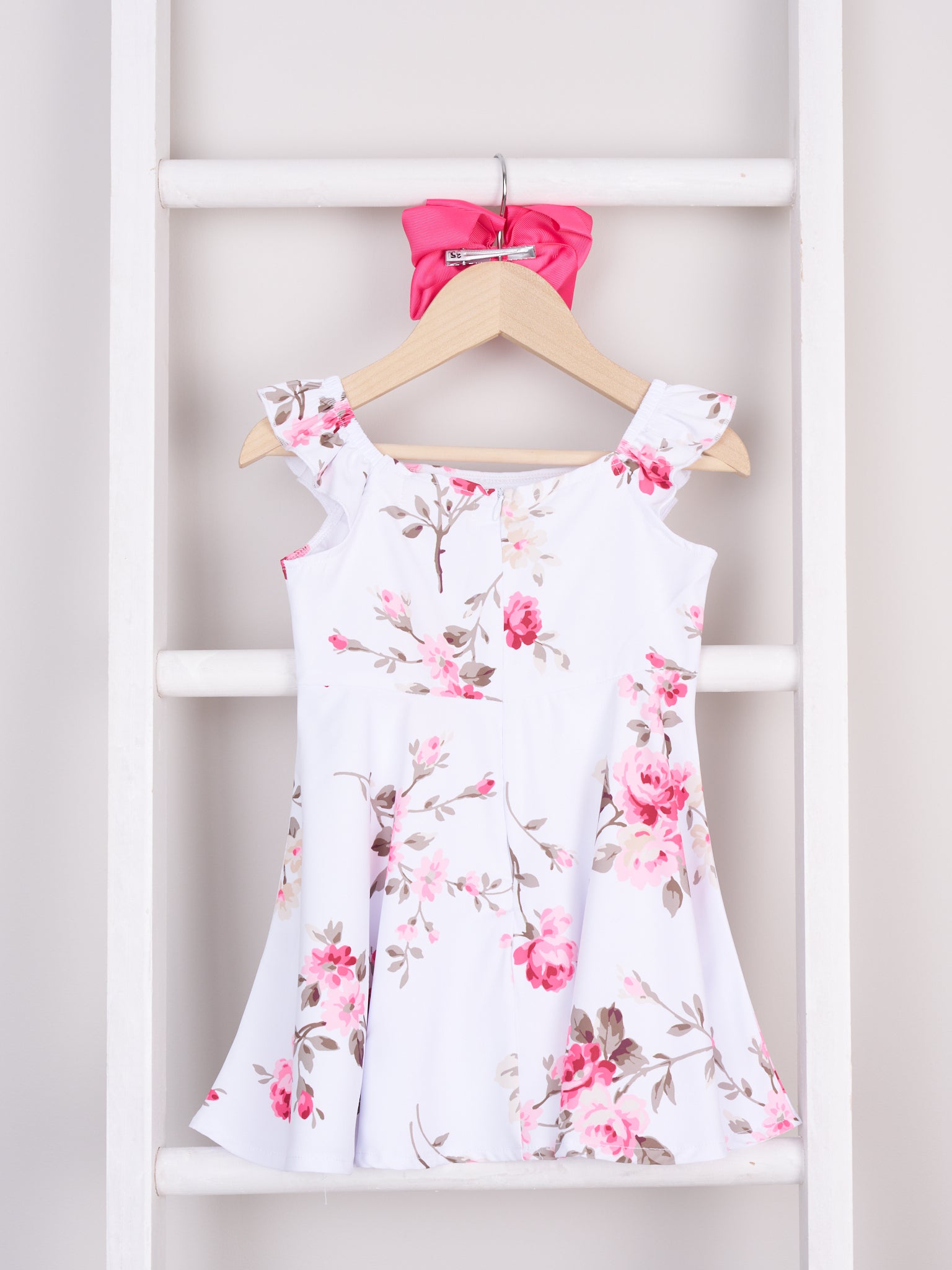Mom & Me Bright Rose Ruffle Dress - Marie Nicole Clothing